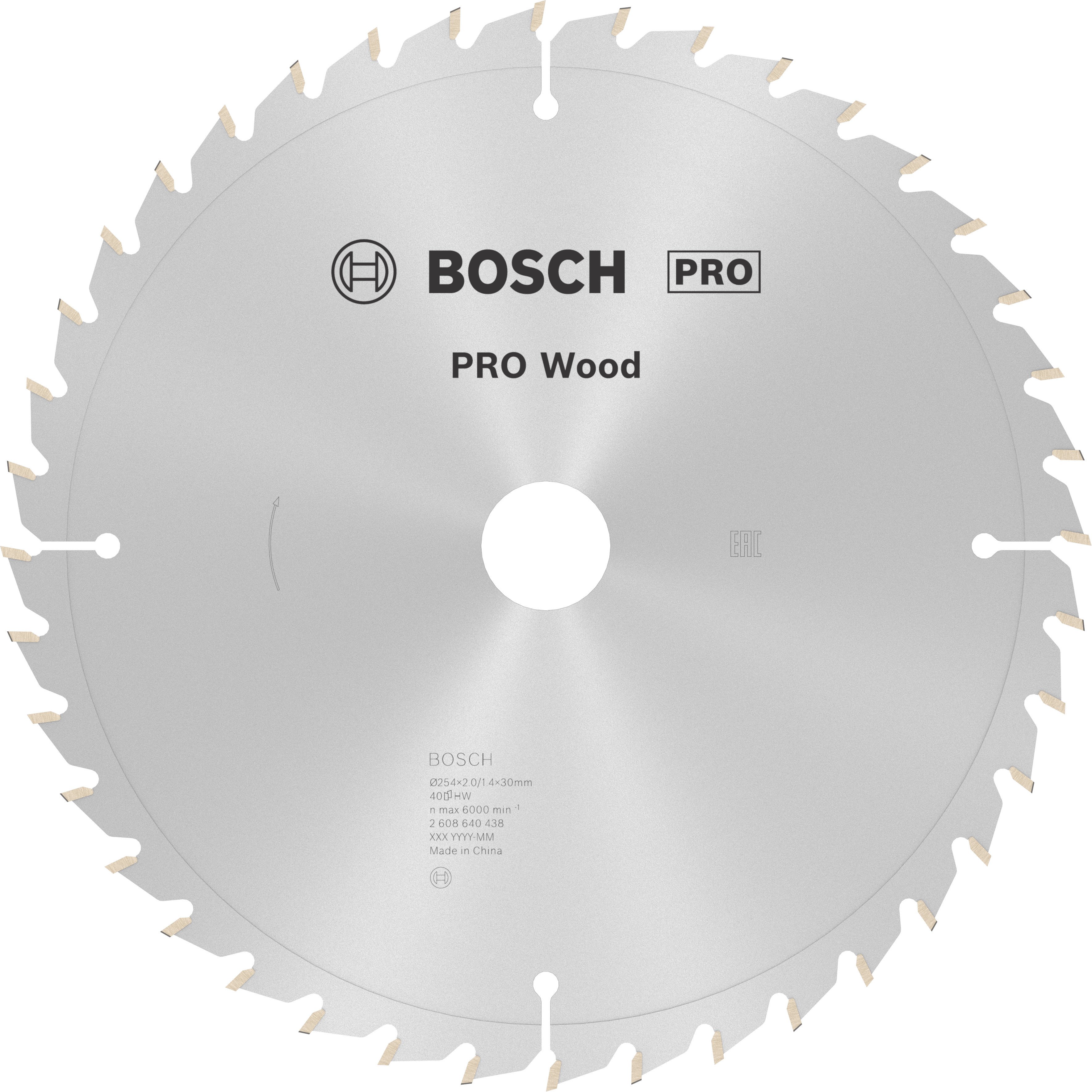 Bosch Accessoires Cirkelzaagblad Optiline Wood 254 x 30 x 2,0 mm, 40 1st - 2608640438