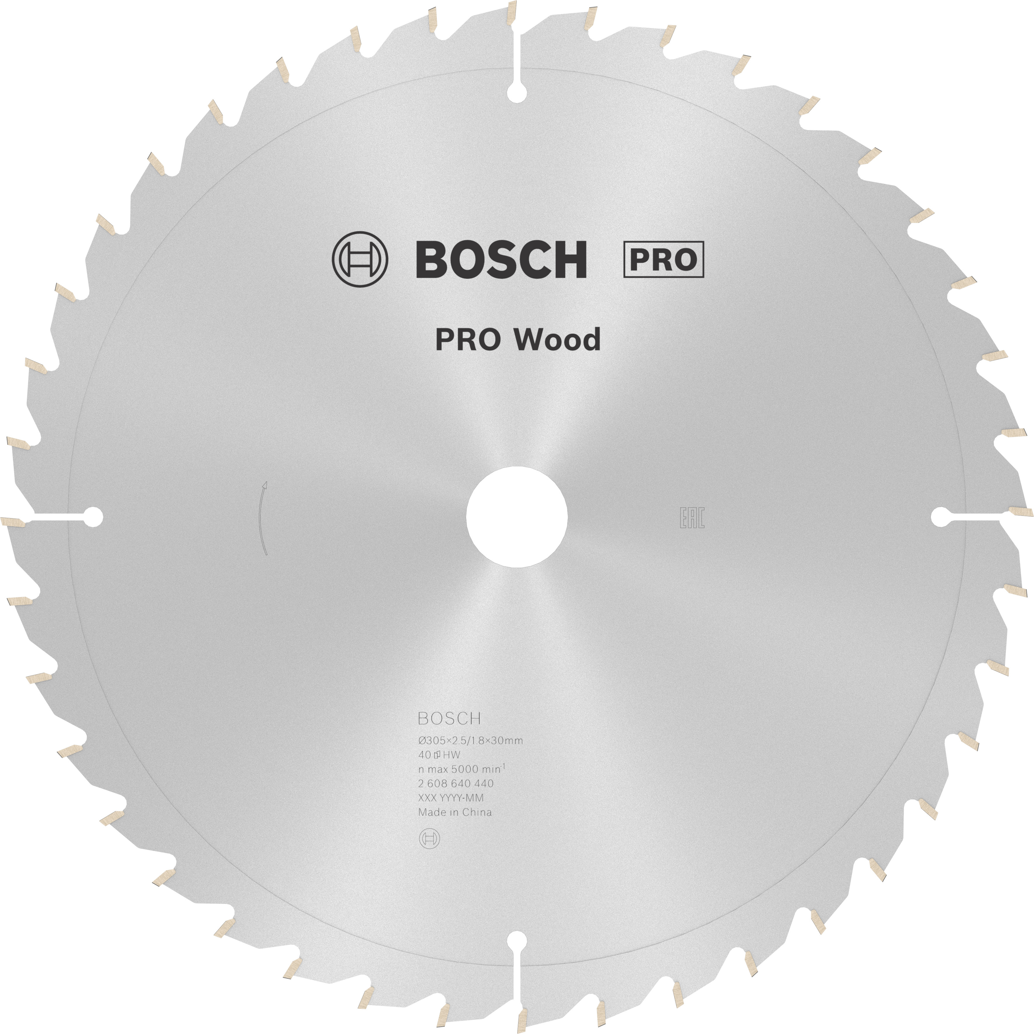 Bosch Accessoires Cirkelzaagblad Optiline Wood 305 x 30 x 2,5 mm, 40 1st - 2608640440