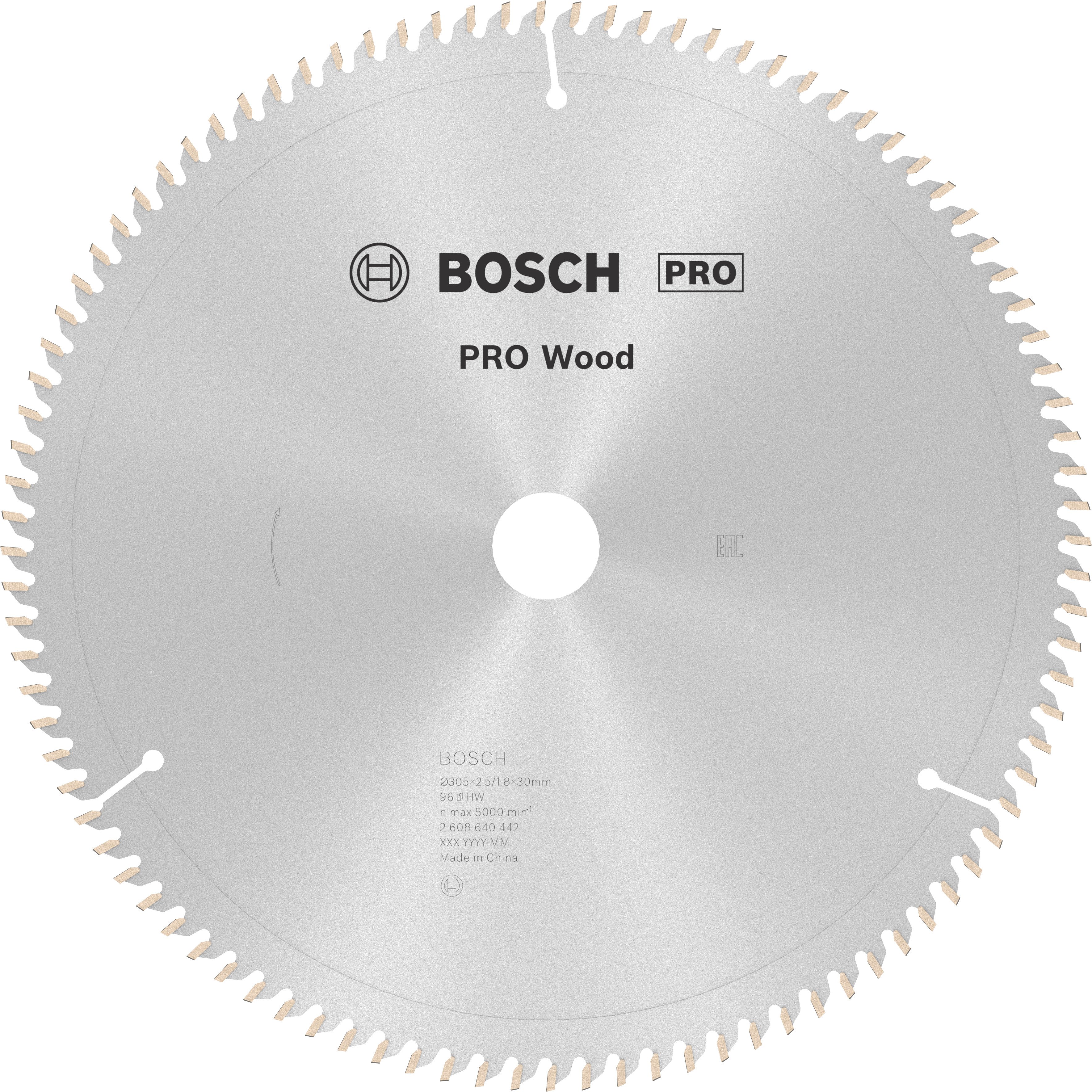 Bosch Accessoires Cirkelzaagblad Optiline Wood 305 x 30 x 2,5 mm, 96 1st - 2608640442
