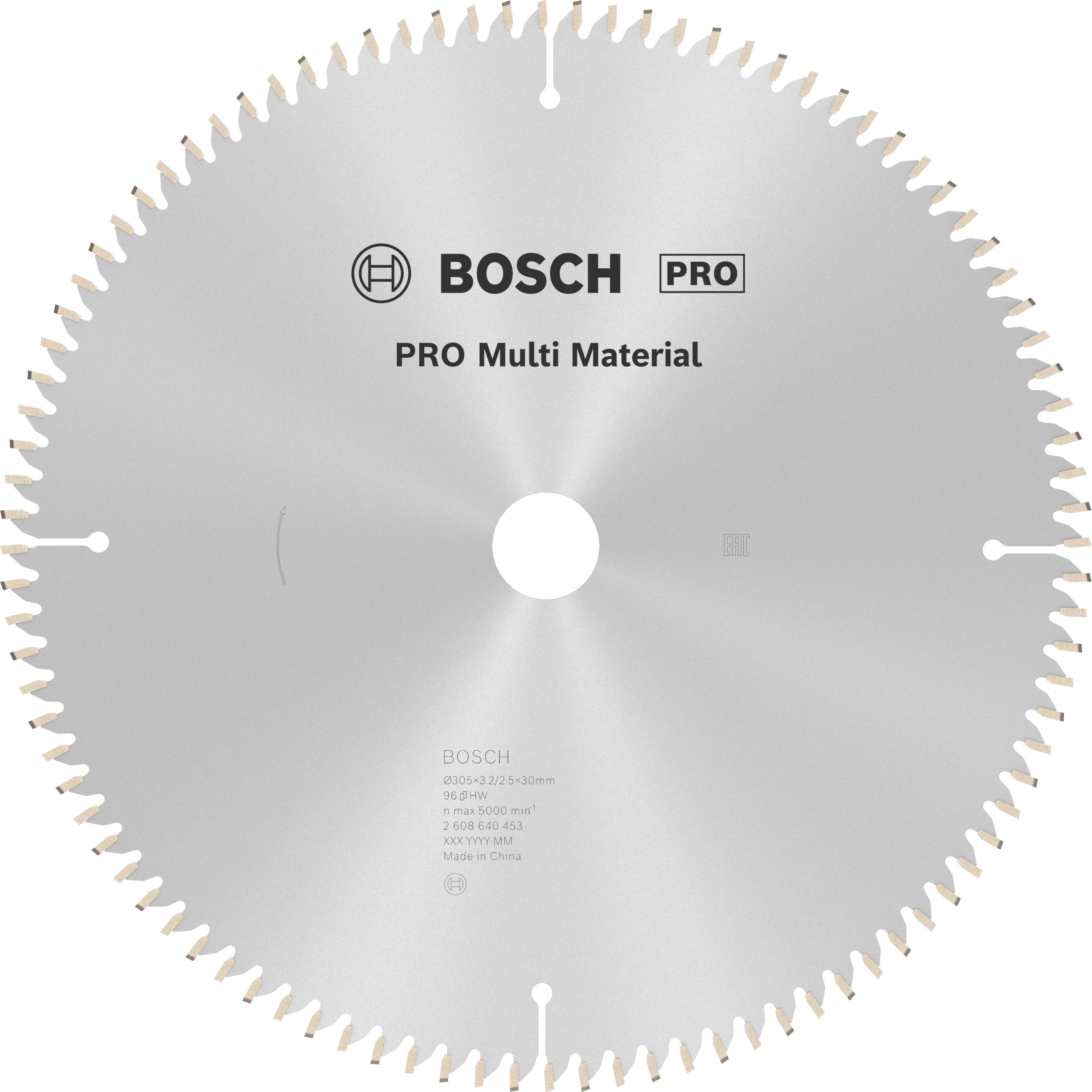 Bosch Accessoires Cirkelzaagblad Multi Material 305 x 30 x 3,2 mm, 96 1st - 2608640453
