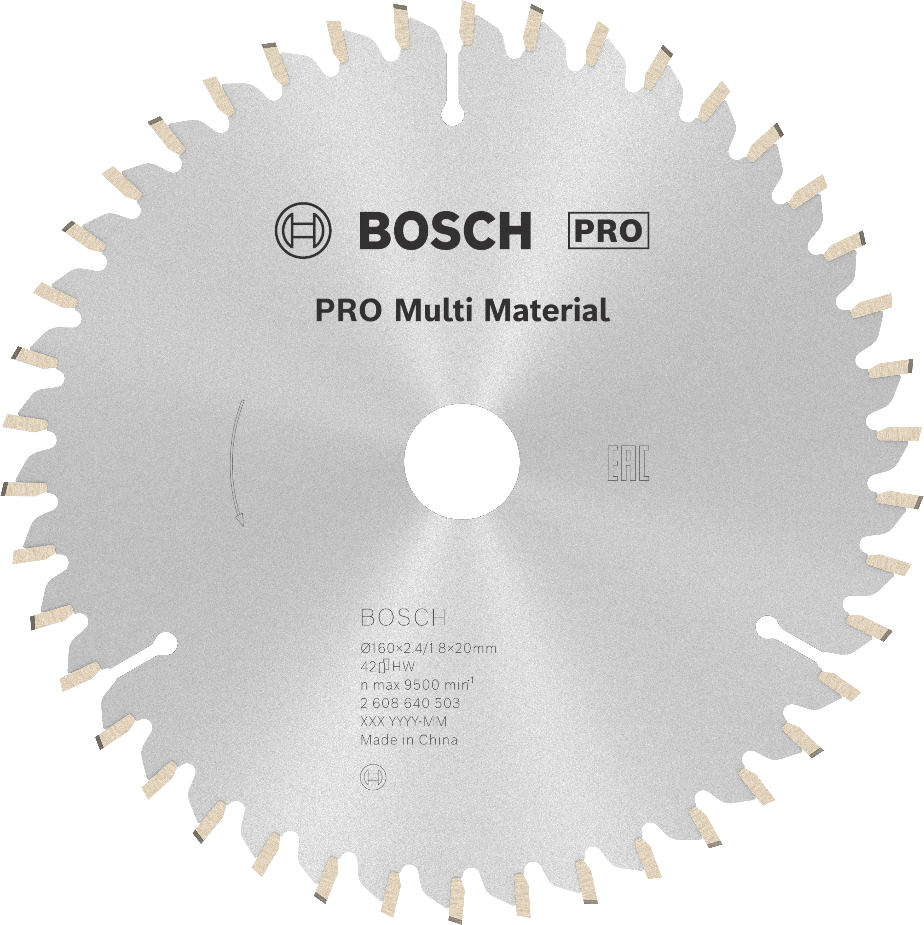 Bosch Accessoires Cirkelzaagblad 160x20x2,4mm | 42T - 2608640503