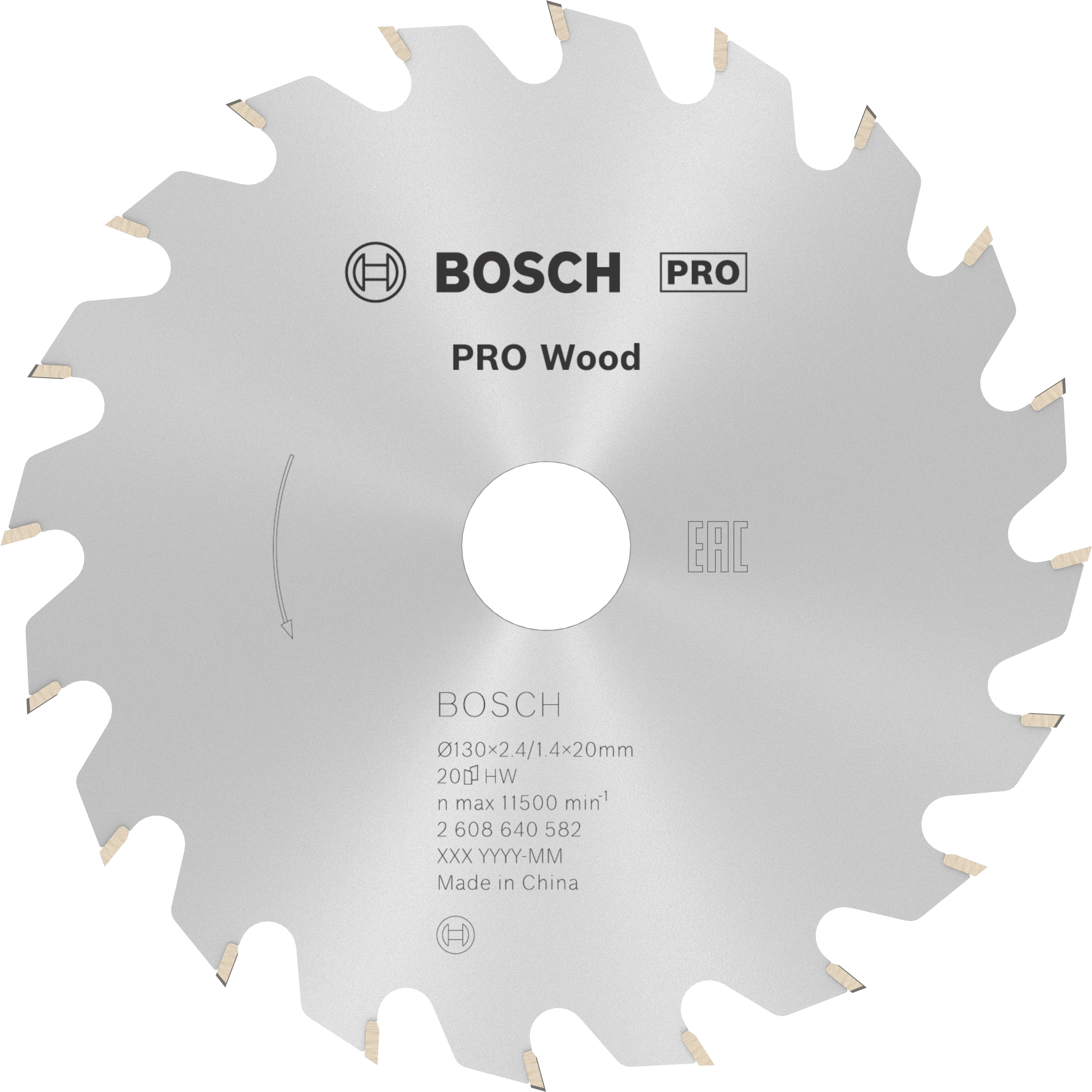Bosch Accessoires Cirkelzaagblad Optiline Wood 130 x 20/16 x 2,4 mm, 20 1st - 2608640582
