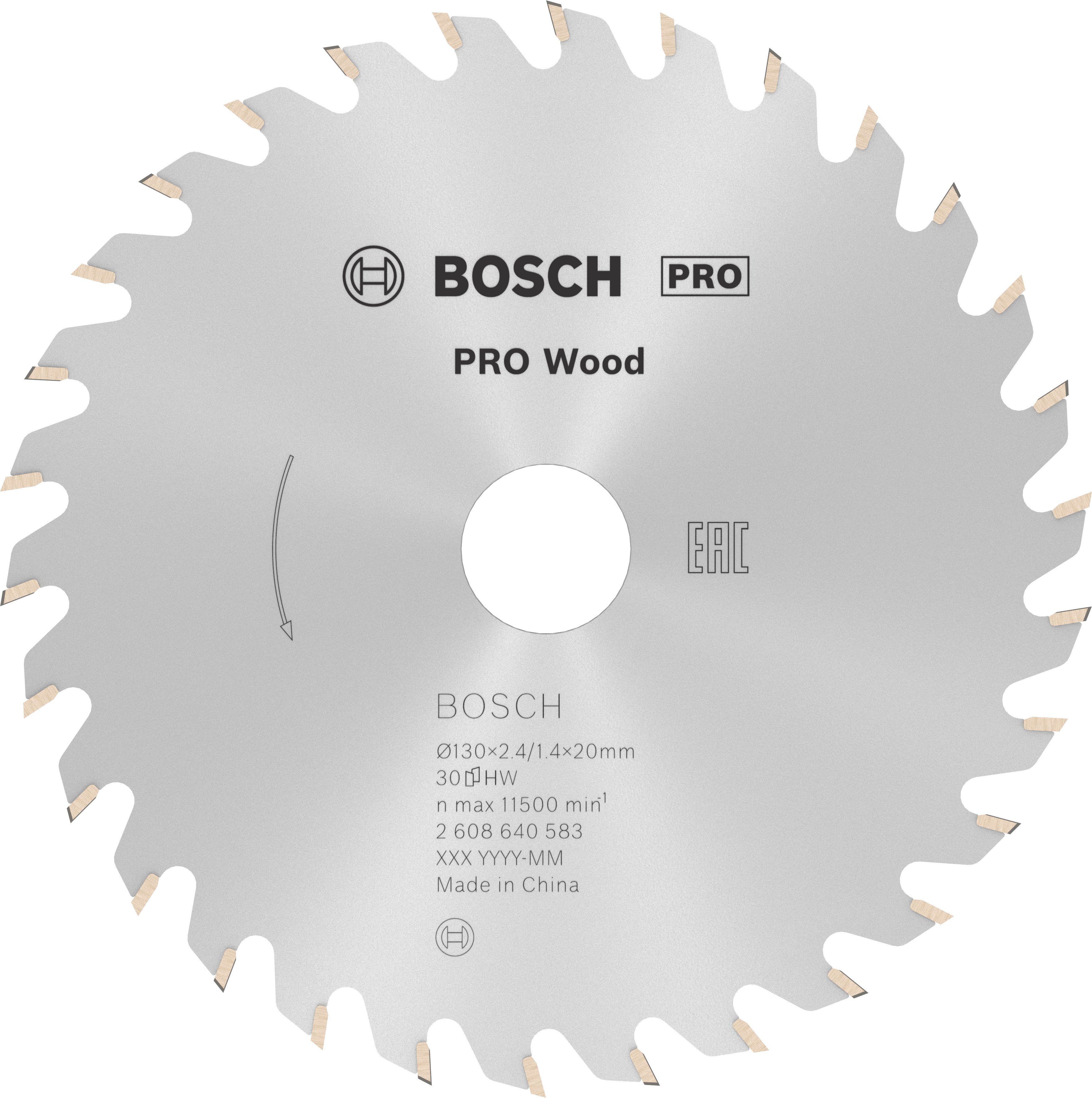 Bosch Accessoires Cirkelzaagblad Optiline Wood 130 x 20/16 x 2,4 mm, 30 1st - 2608640583