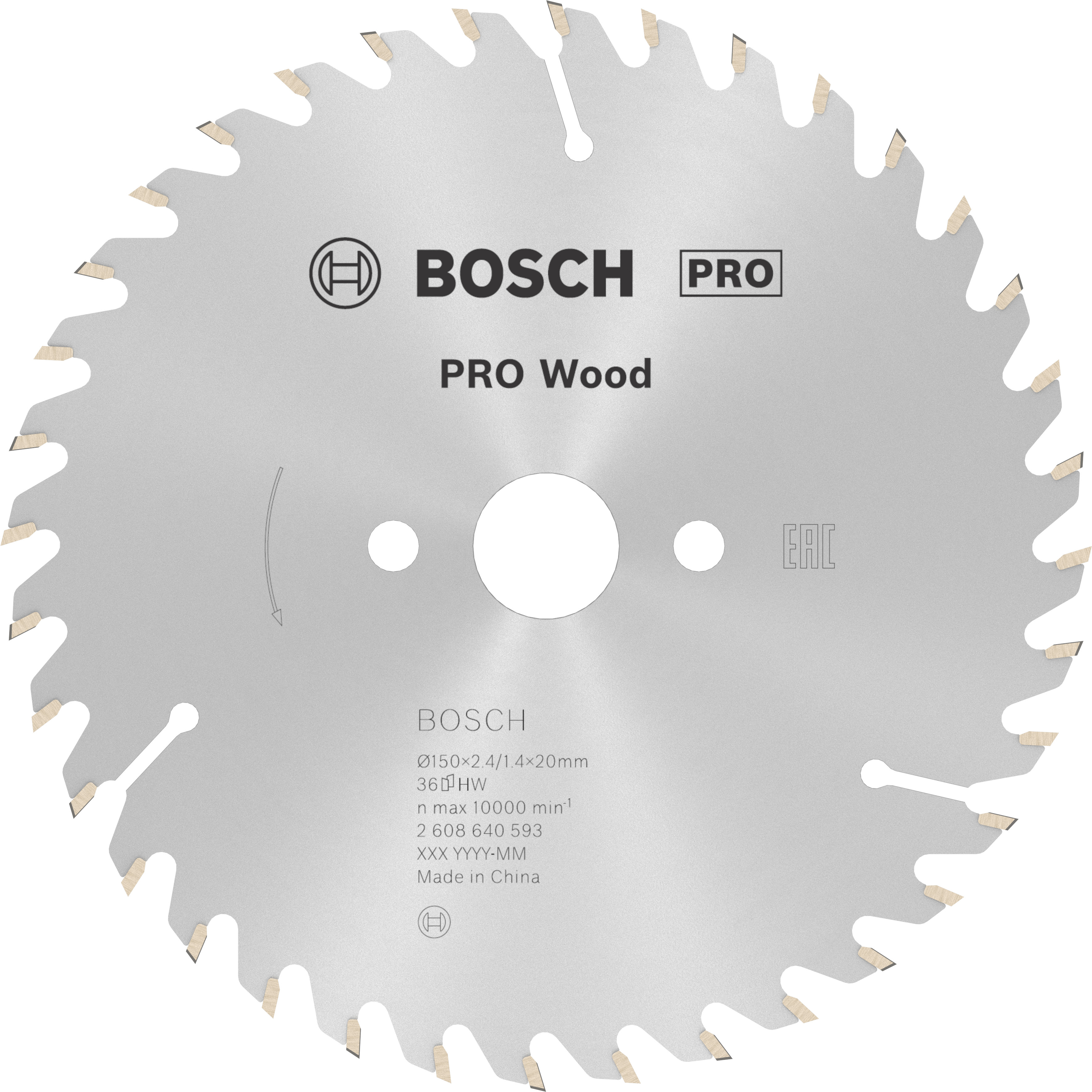 Bosch Accessoires Cirkelzaagblad Optiline Wood 150 x 20/16 x 2,4 mm, 36 1st - 2608640593