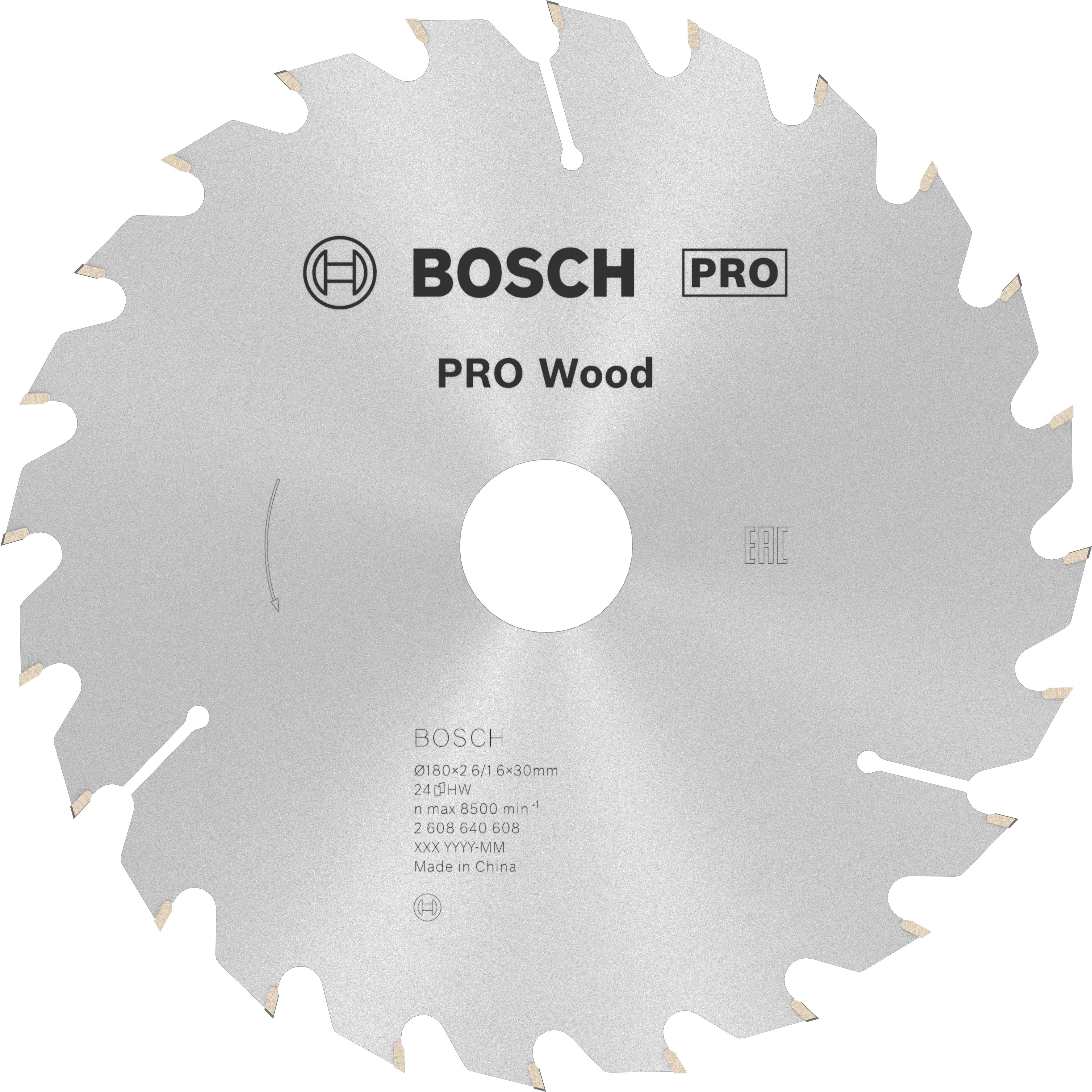 Bosch Accessoires Cirkelzaagblad Optiline Wood 180 x 30/20 x 2,6 mm, 24 1st - 2608640608