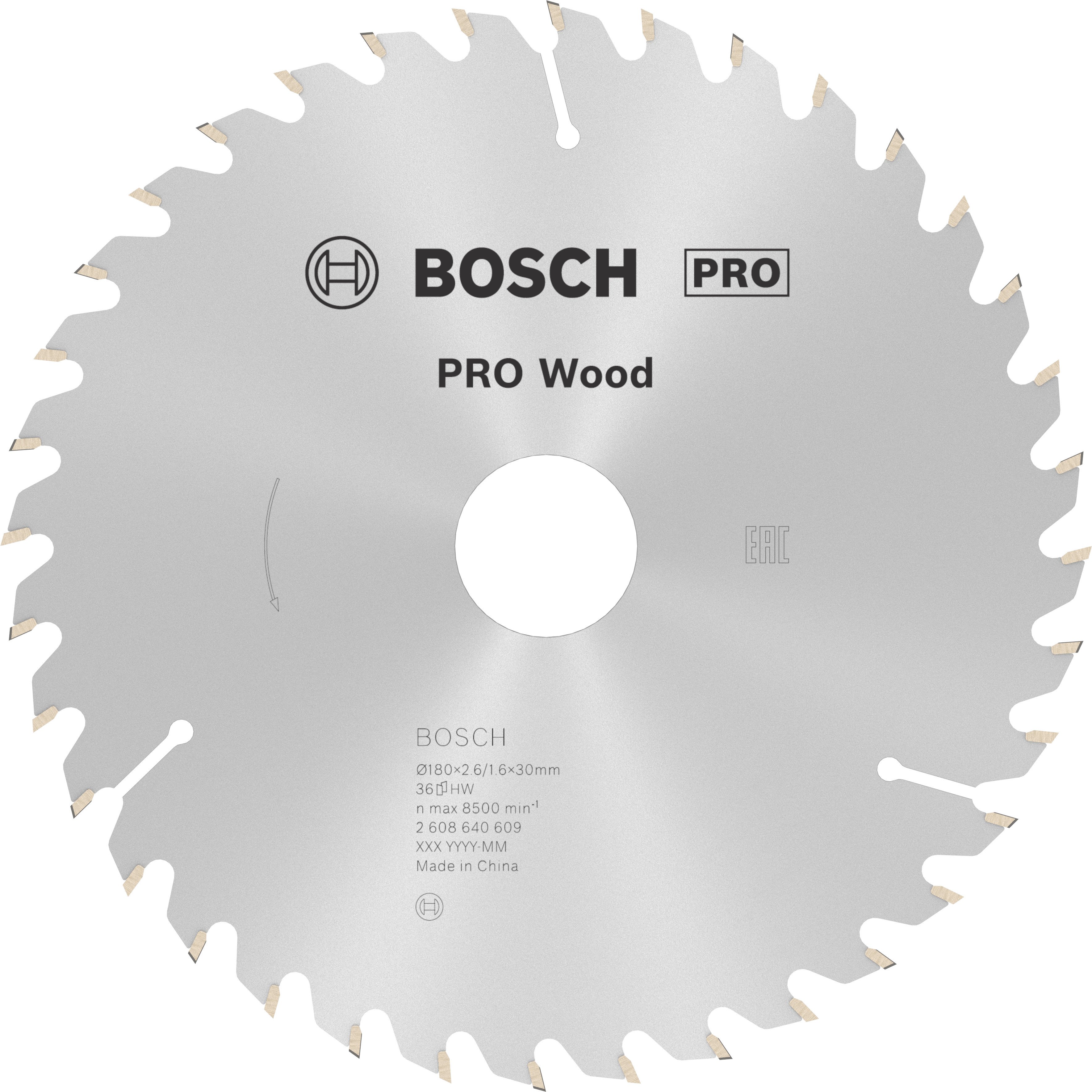 Bosch Accessoires Cirkelzaagblad Optiline Wood 180 x 30/20 x 2,6 mm, 36 1st - 2608640609