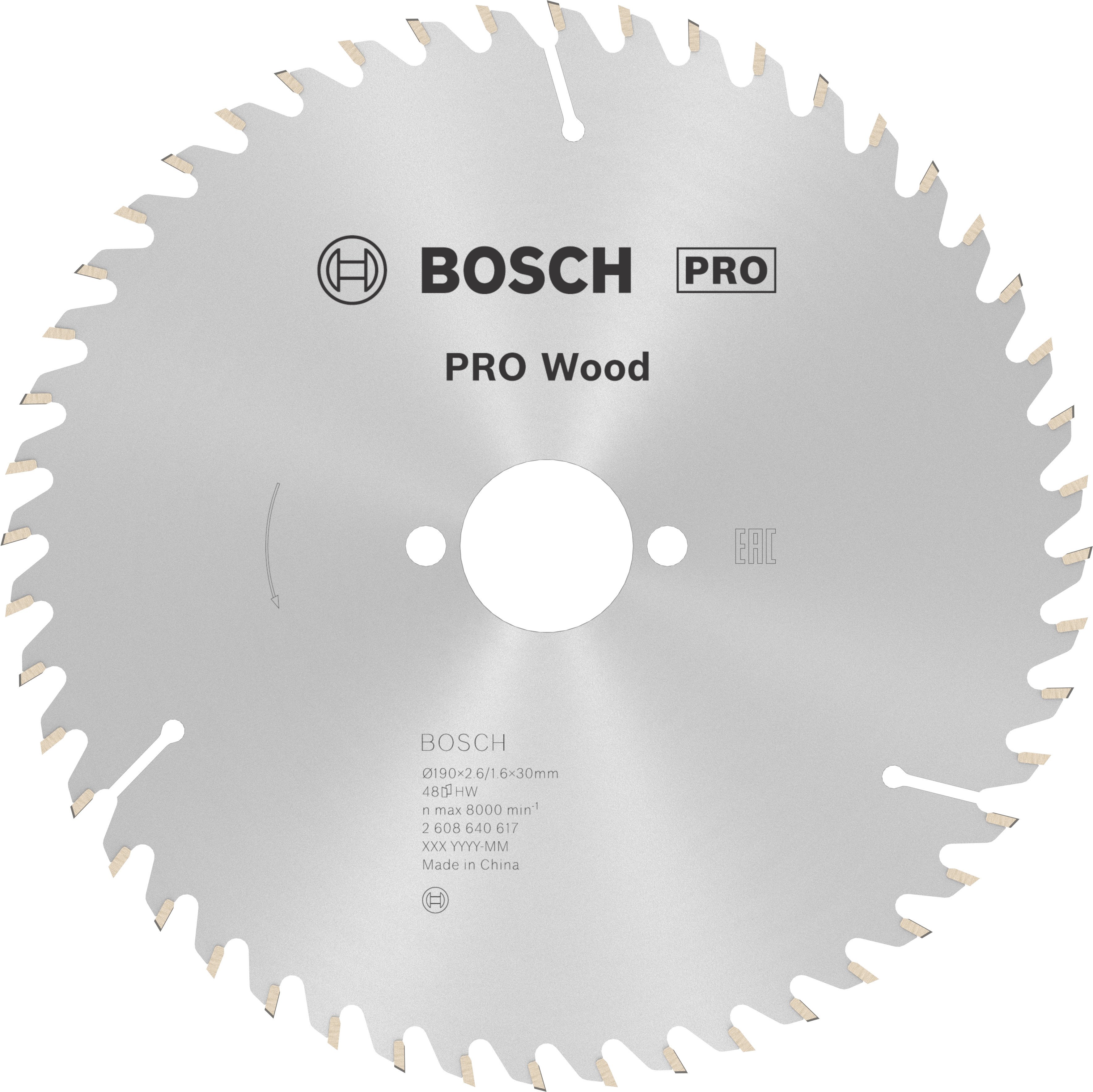 Bosch Accessoires Cirkelzaagblad Optiline Wood 190x30x2,6 mm, 48 1st - 2608640617