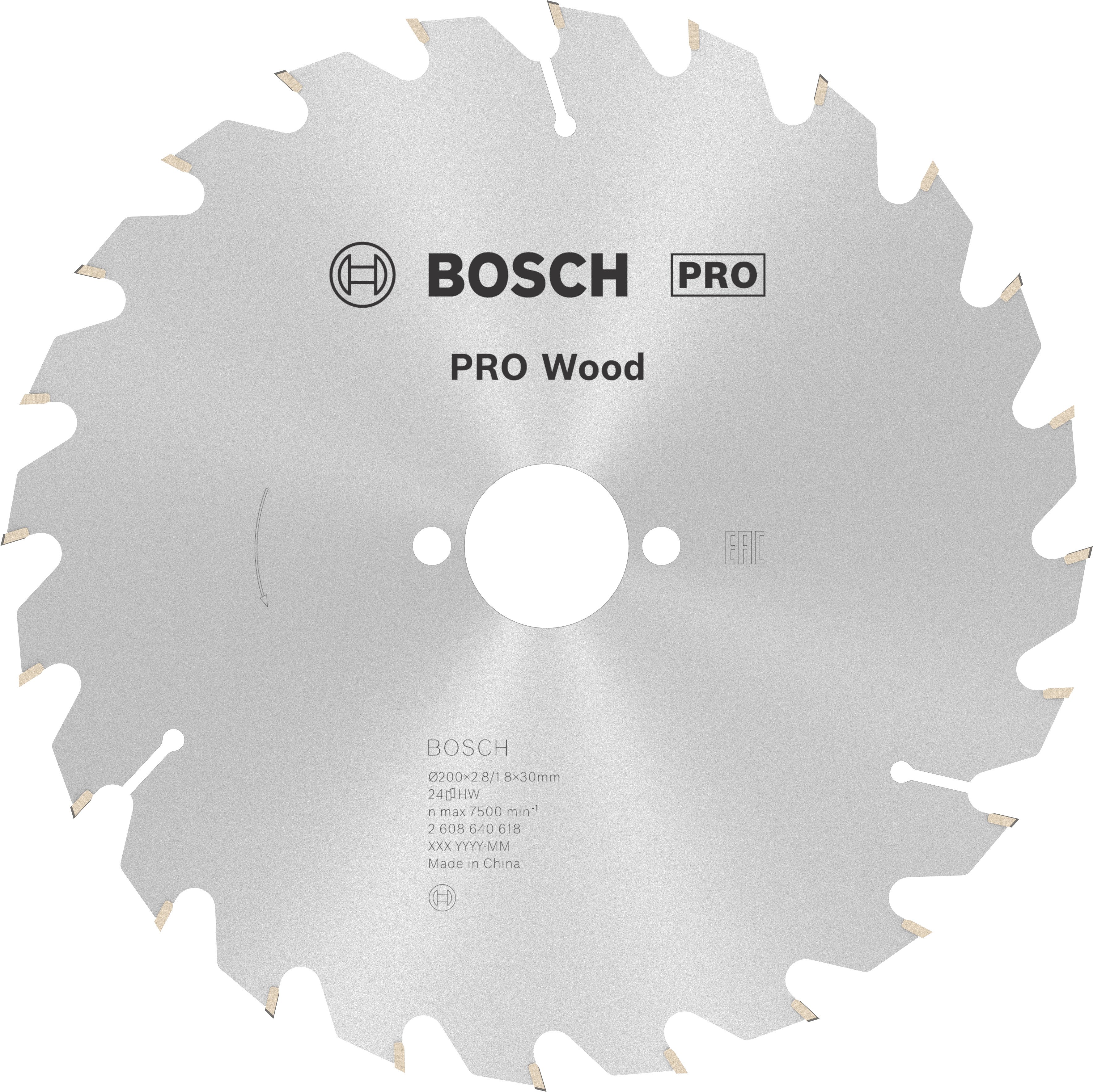Bosch Accessoires Cirkelzaagblad Optiline Wood 200 x 30 x 2,8 mm, 24 1st - 2608640618