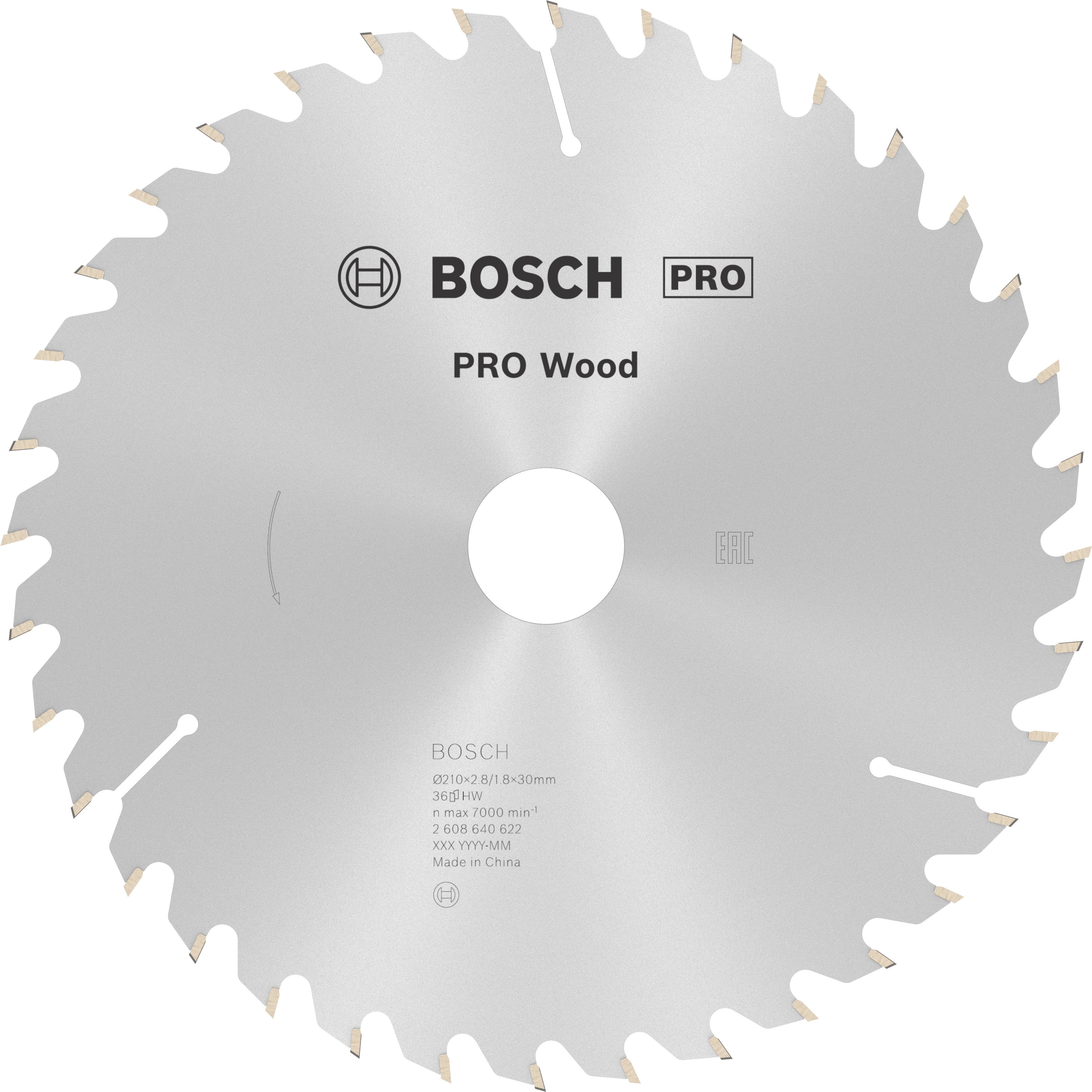 Bosch Accessoires Cirkelzaagblad Optiline Wood 210 x 30 x 2,8 mm, 36 1st - 2608640622