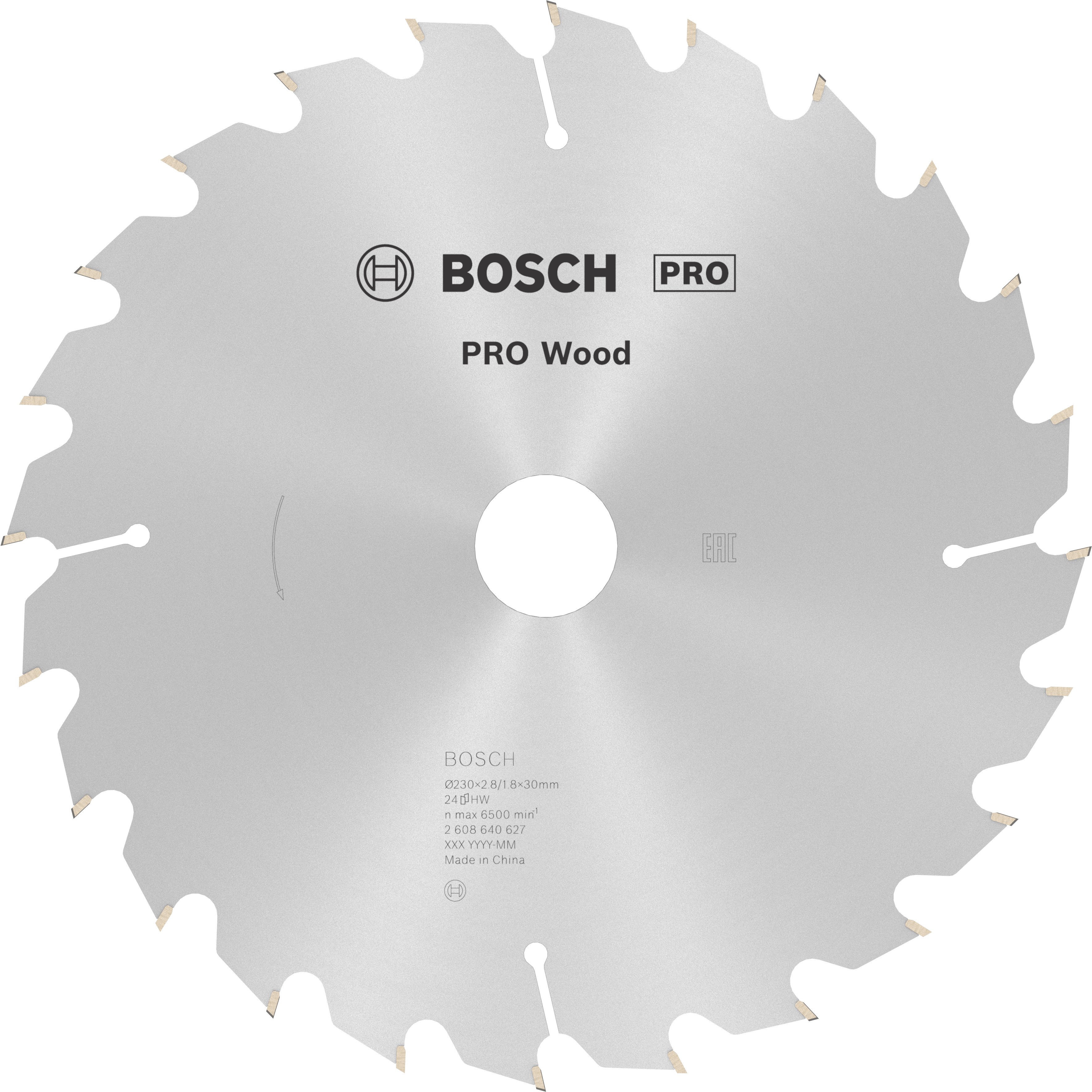 Bosch Accessoires Cirkelzaagblad Optiline Wood 230 x 30 x 2,8 mm, 24 1st - 2608640627