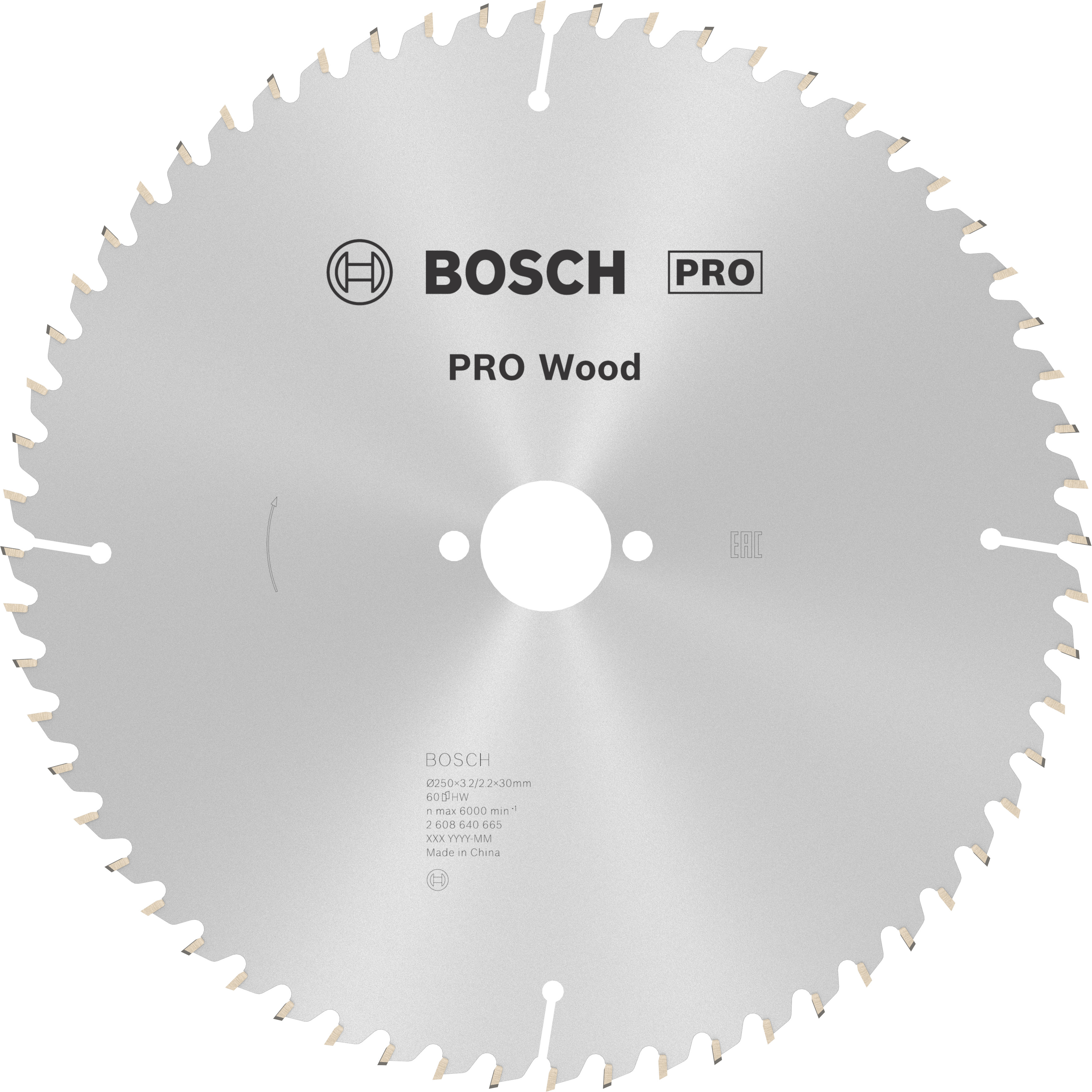 Bosch Accessoires Cirkelzaagblad Optiline Wood 250 x 30 x 3,2 mm, 60 1st - 2608640665