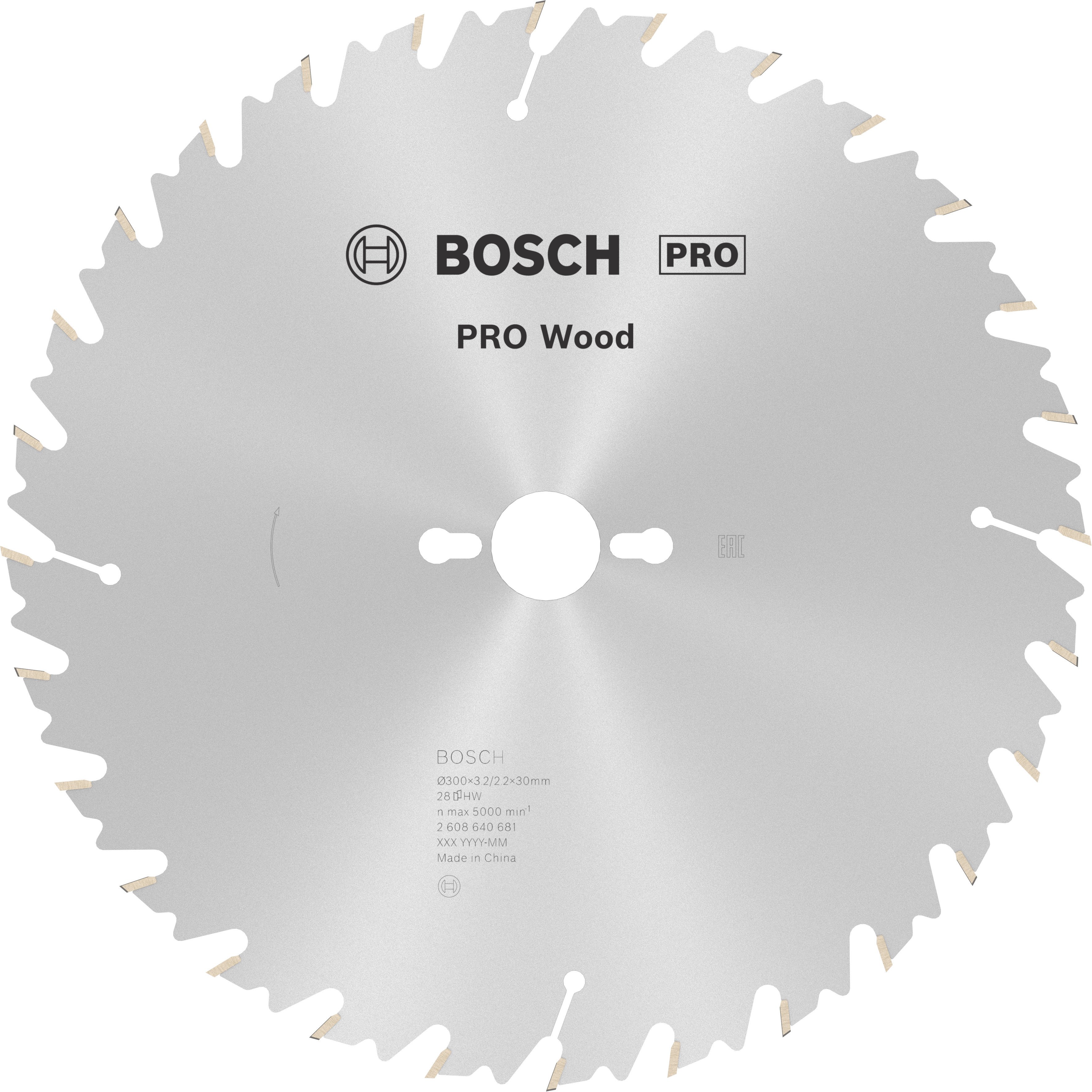 Bosch Accessoires Cirkelzaagblad Standard for Wood Speed 300 x 30 x 3,2 mm, 28 1st - 2608640681