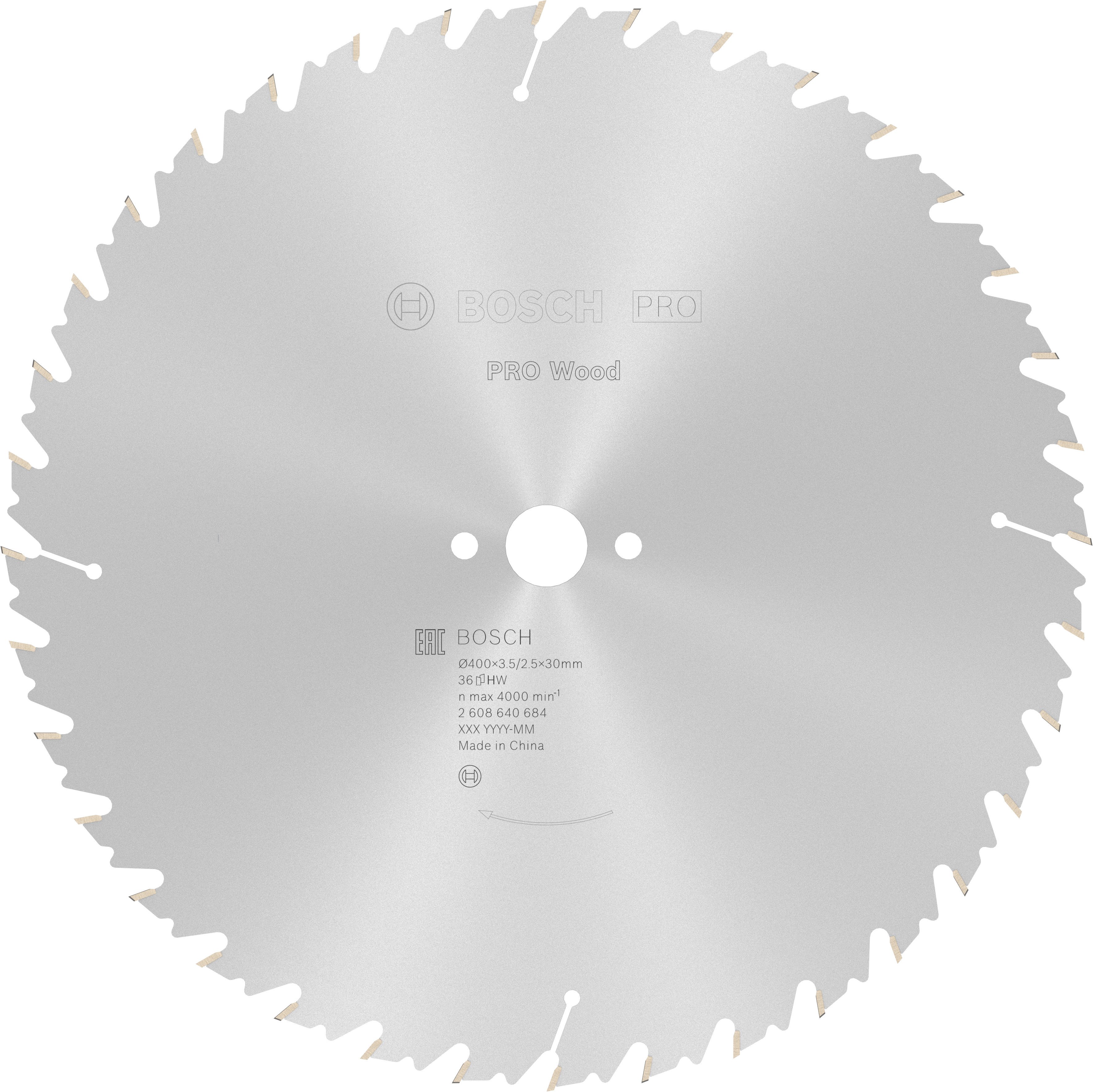 Bosch Accessoires Cirkelzaagblad Standard for Wood Speed 400 x 30 x 3,5 mm, 36 1st - 2608640684