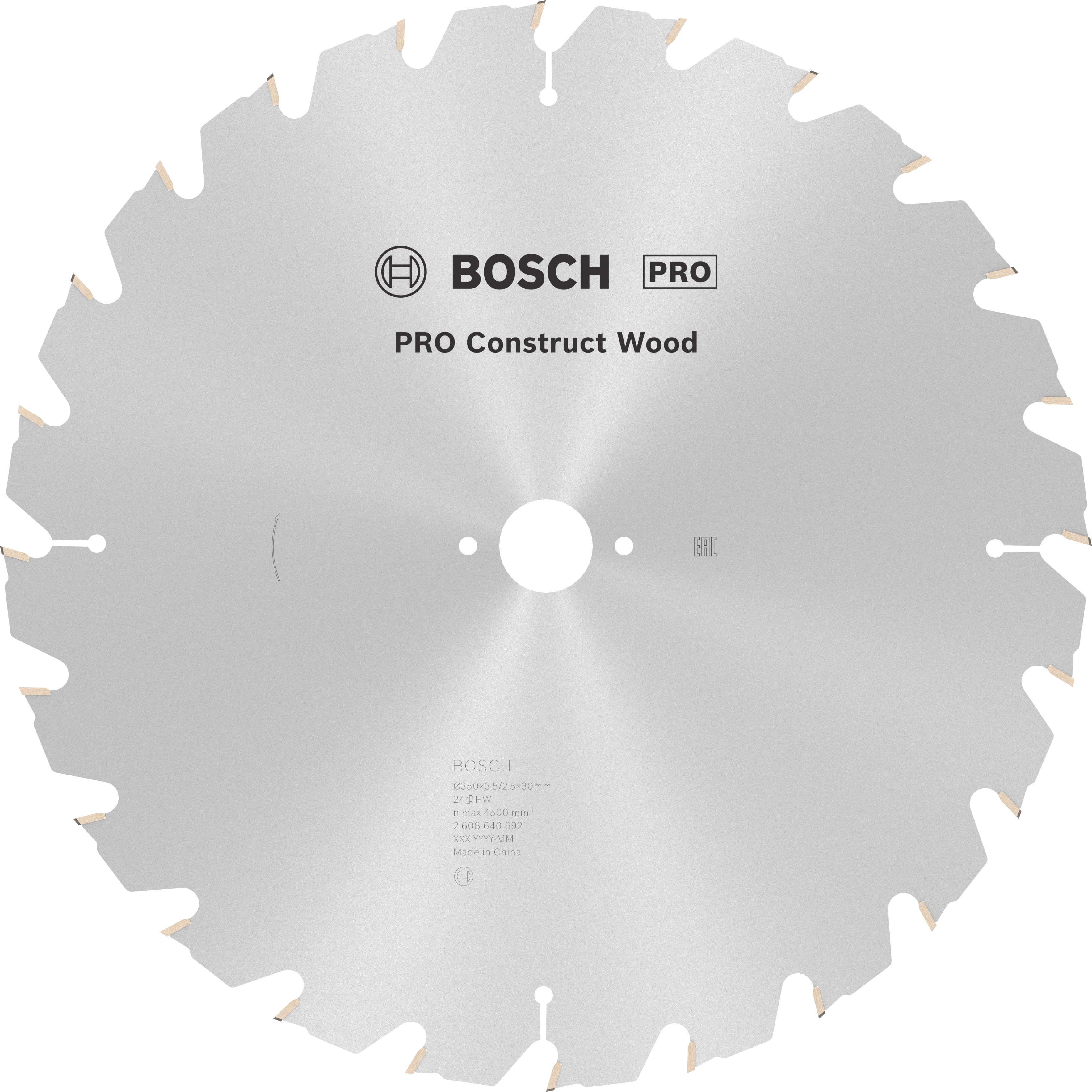 Bosch Accessoires Cirkelzaagblad Construct Wood 350 x 30 x 3,5 mm, 24 1st - 2608640692