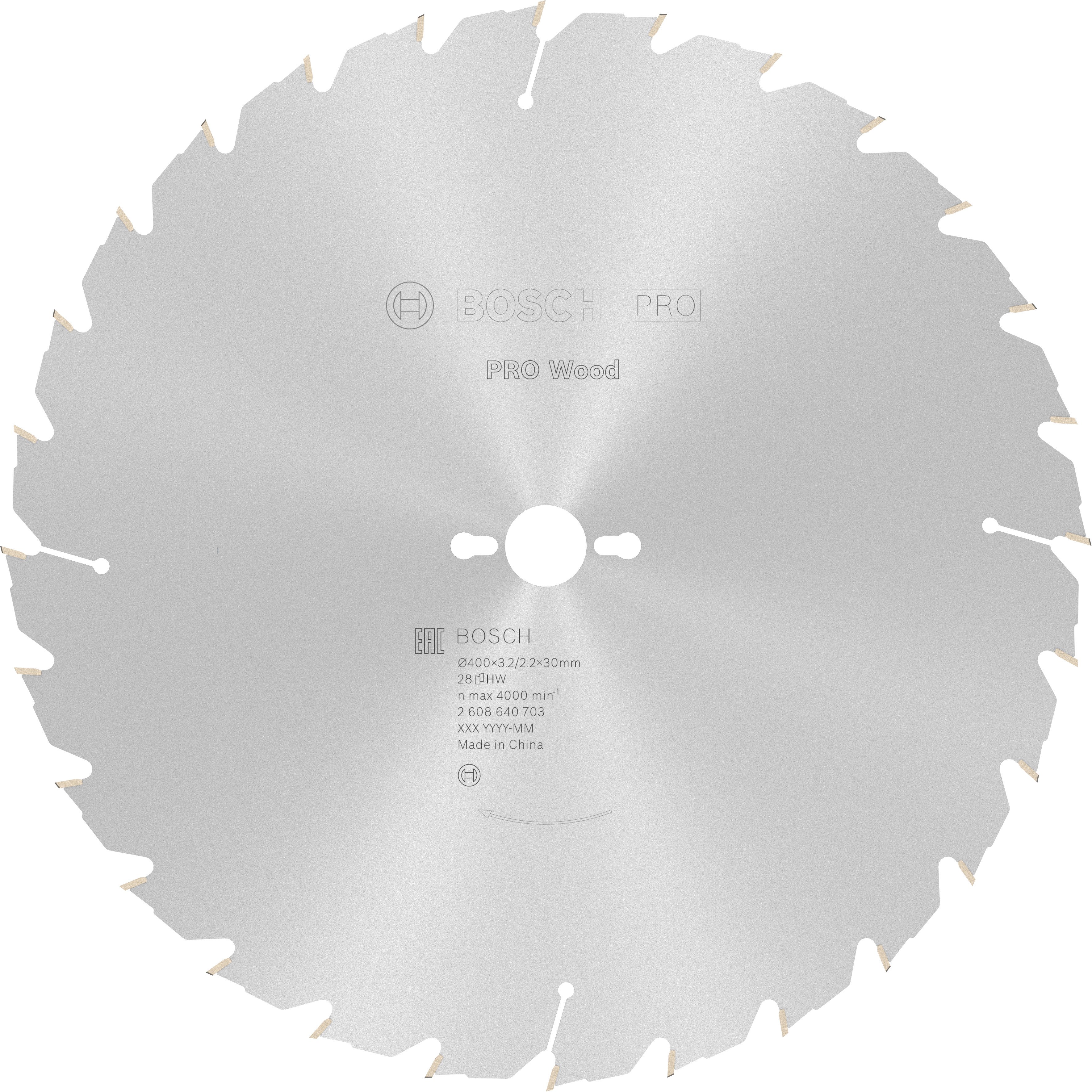 Bosch Accessoires Cirkelzaagblad Construct Wood 400 x 30 x 3,2 mm, 28 1st - 2608640703