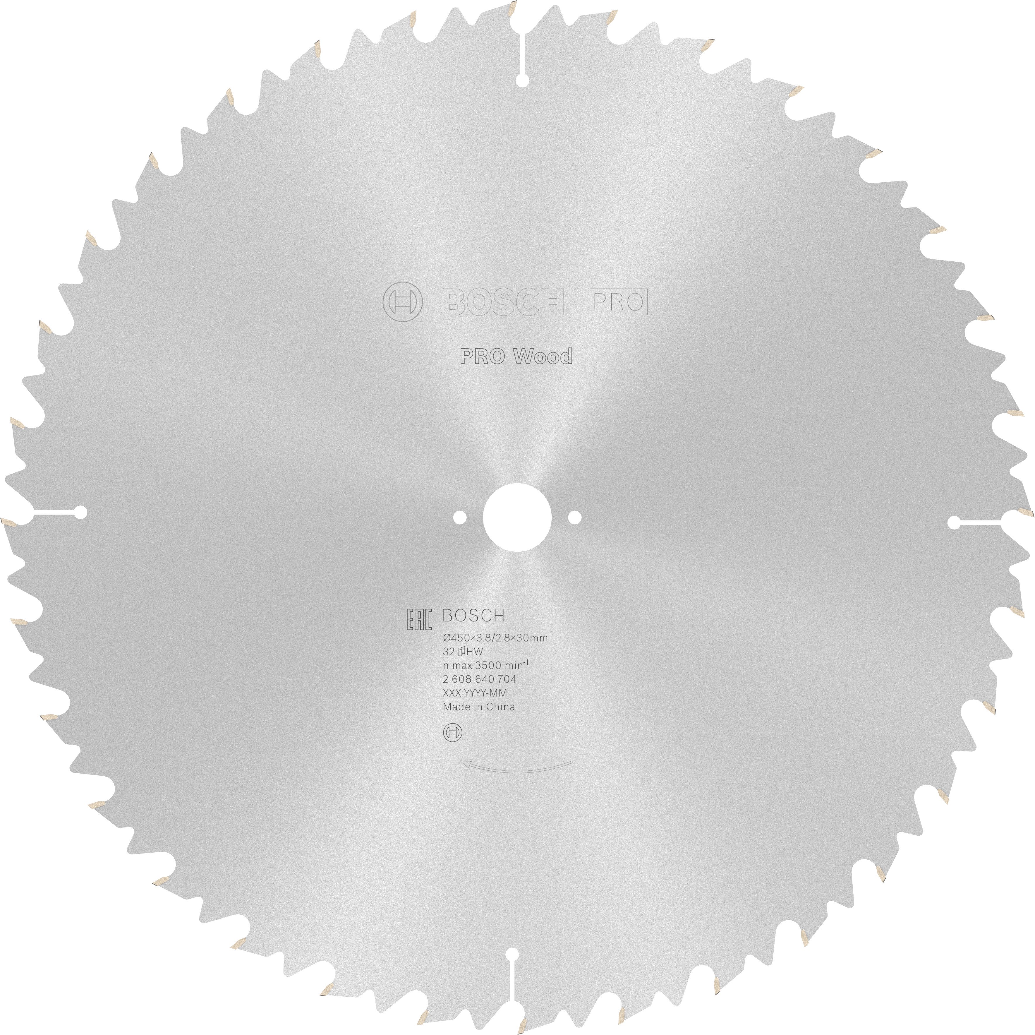 Bosch Accessoires Cirkelzaagblad Construct Wood 450 x 30 x 3,8 mm, 32 1st - 2608640704