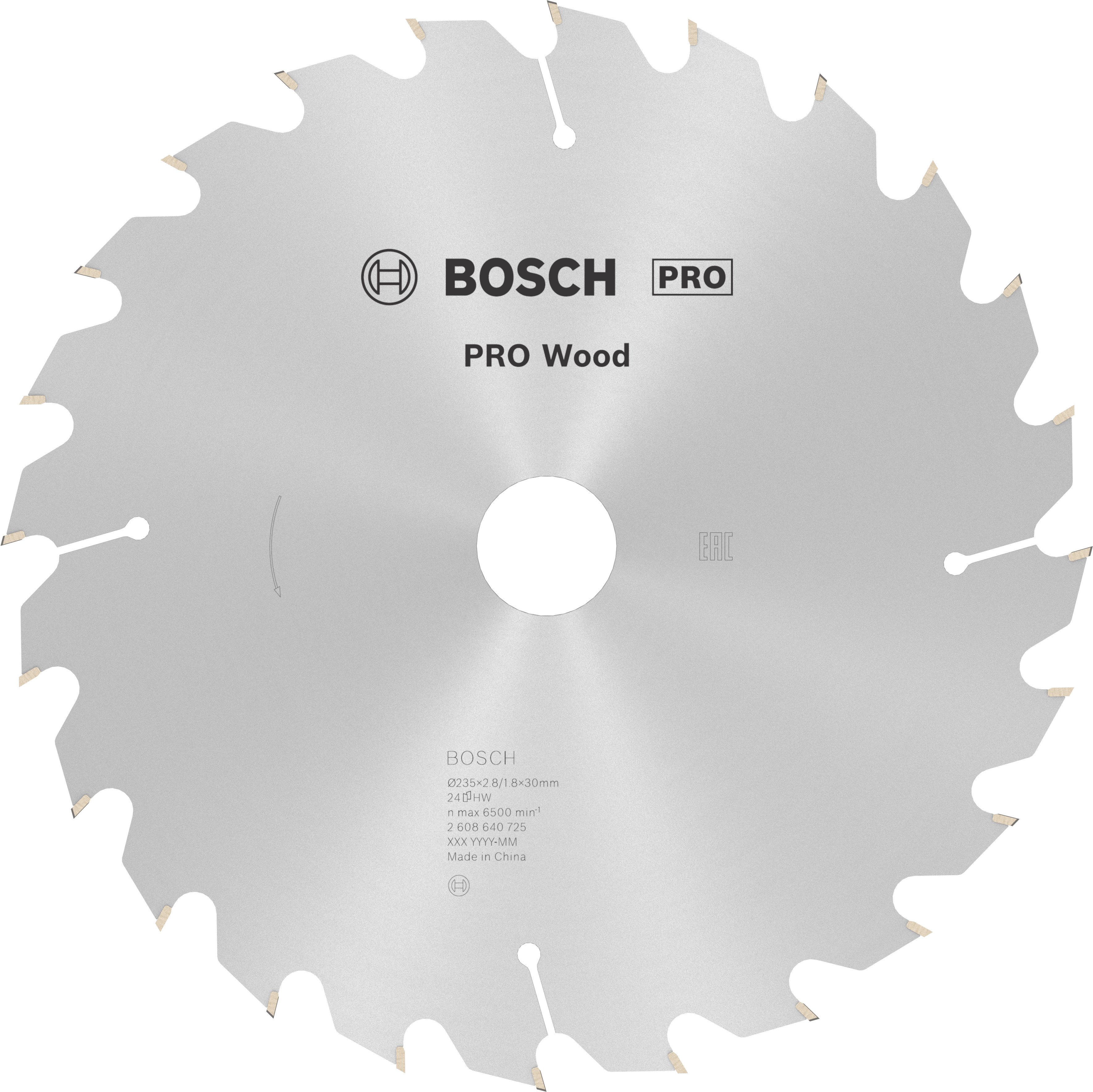 Bosch Accessoires Cirkelzaagblad Optiline Wood 235 x 30/25 x 2,8 mm, 24 1st - 2608640725