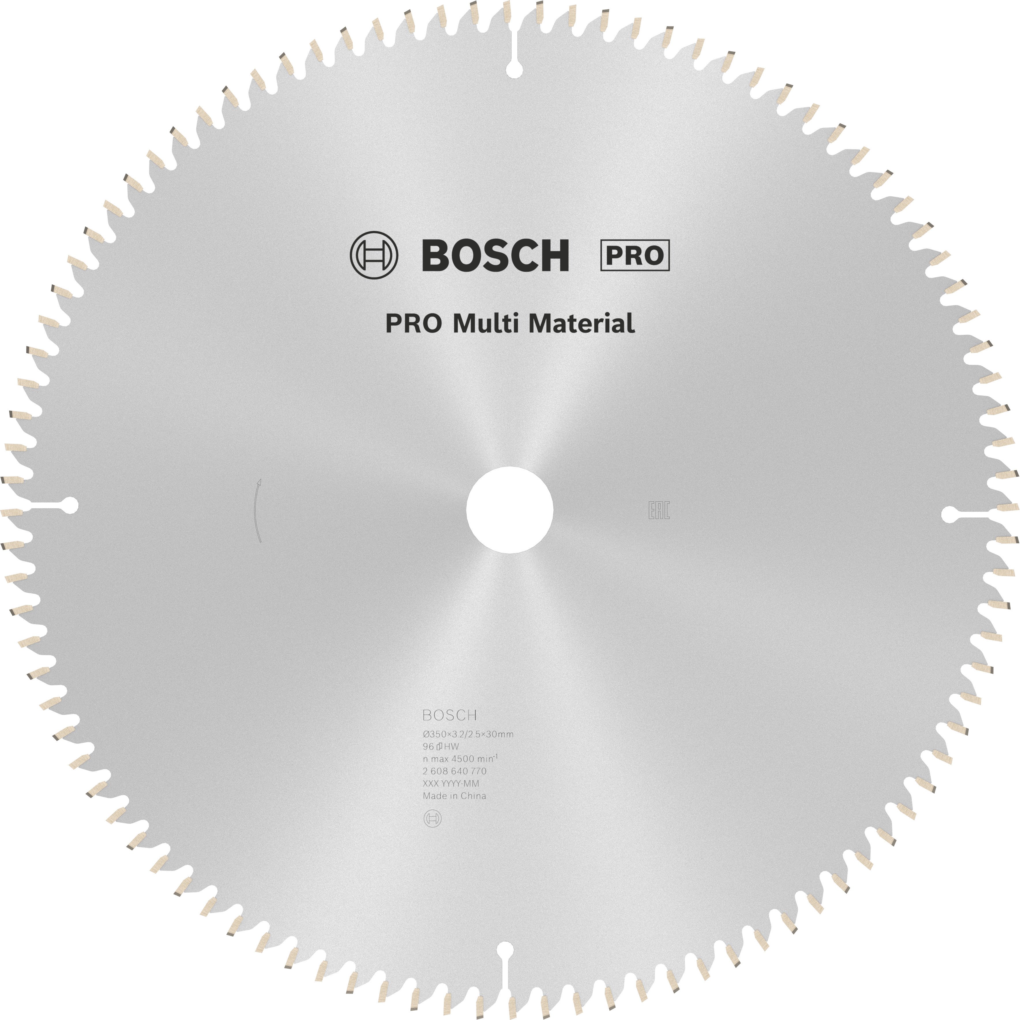 Bosch Accessoires Cirkelzaagblad Multi Material 350 x 30 x 3,2 mm, 96 1st - 2608640770