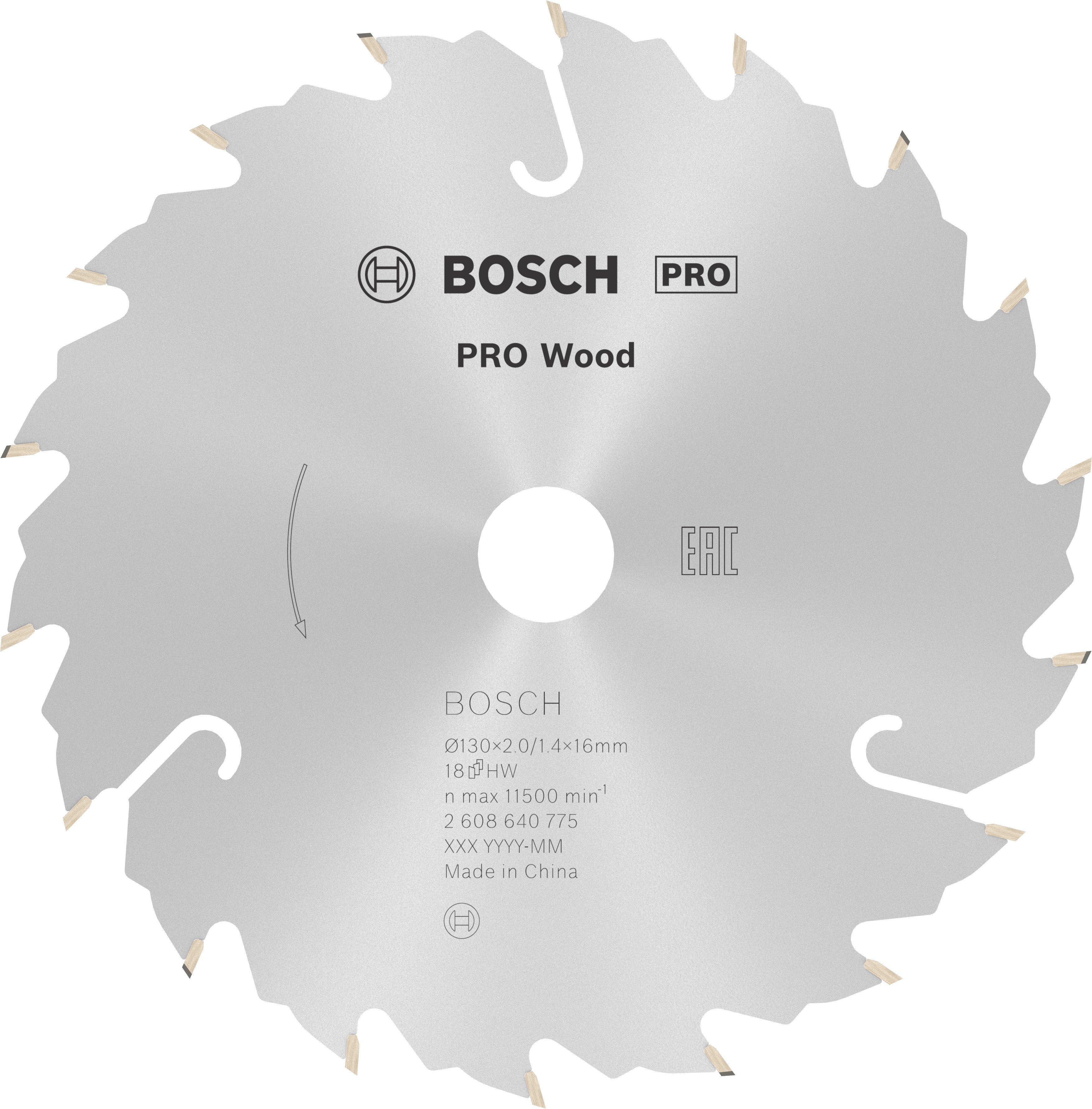 Bosch Accessoires Cirkelzaagblad Standard for Wood Speed 130 x 16 x 2,2 mm, 18 1st - 2608640775