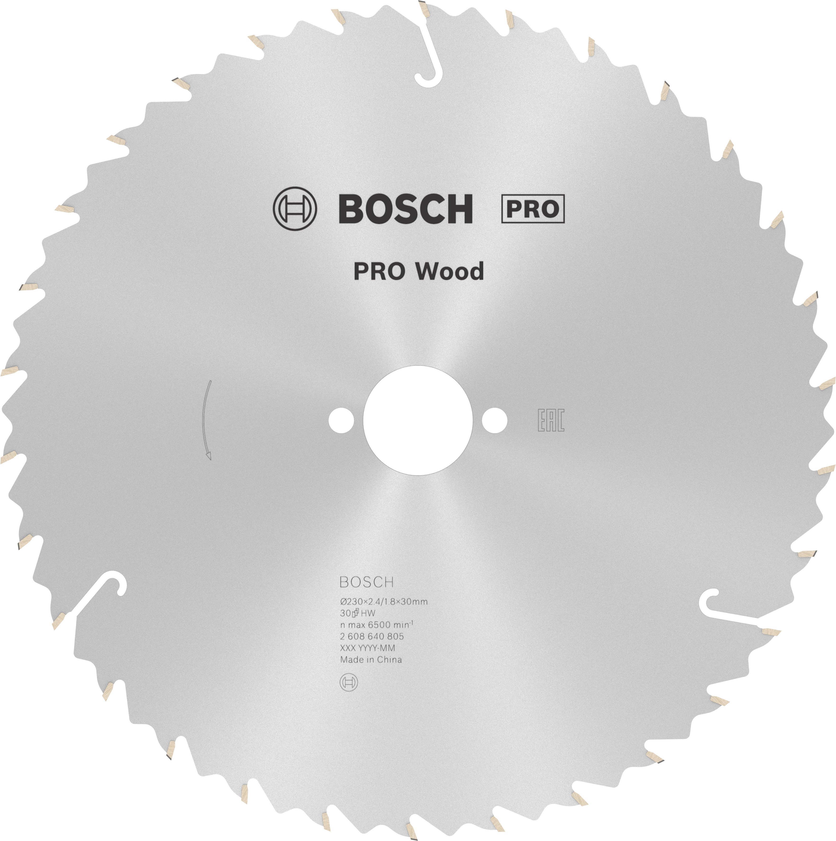 Bosch Accessoires Cirkelzaagblad Standard for Wood Speed 230 x 30 x 2,6 mm, 30 1st - 2608640805