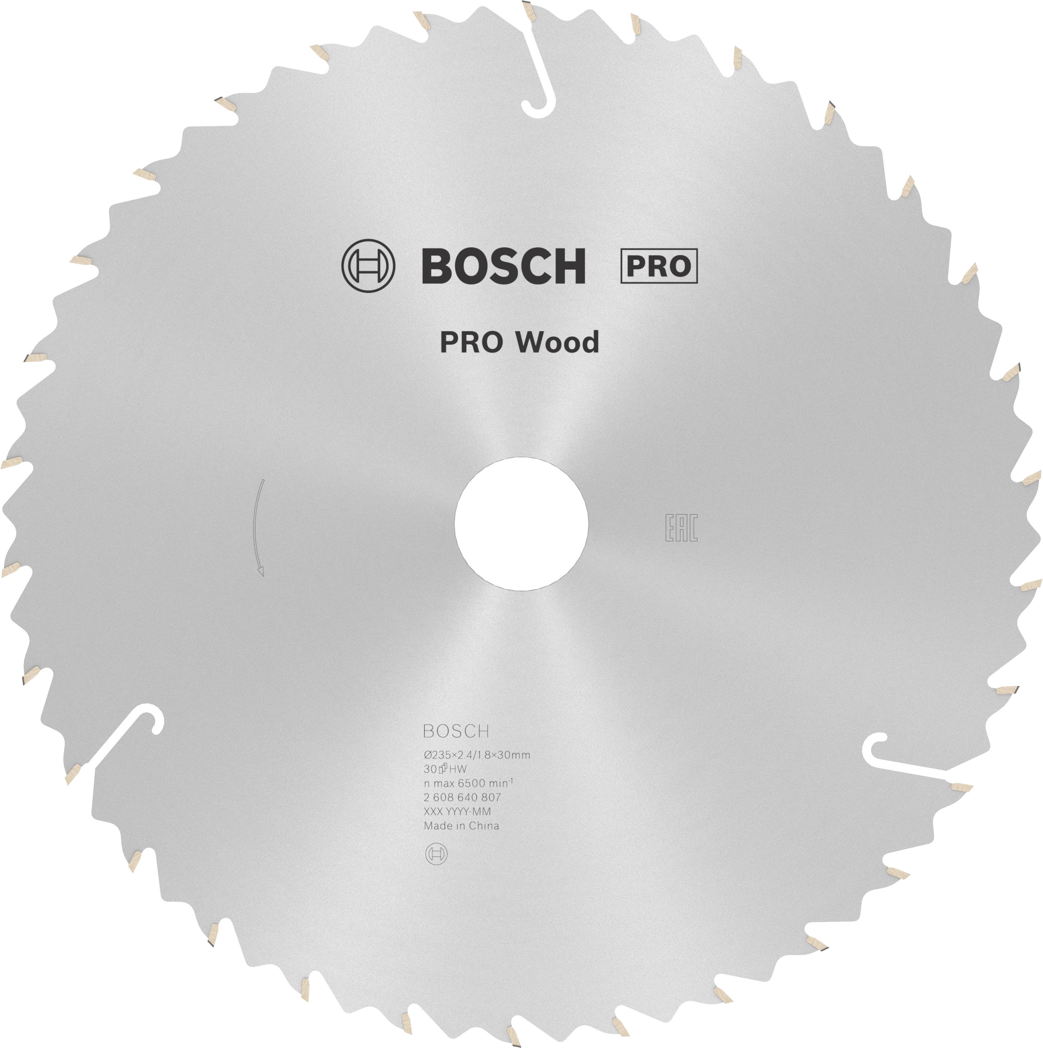 Bosch Accessoires Cirkelzaagblad Standard for Wood Speed 235 x 30/25 x 2,6 mm, 30 1st - 2608640807