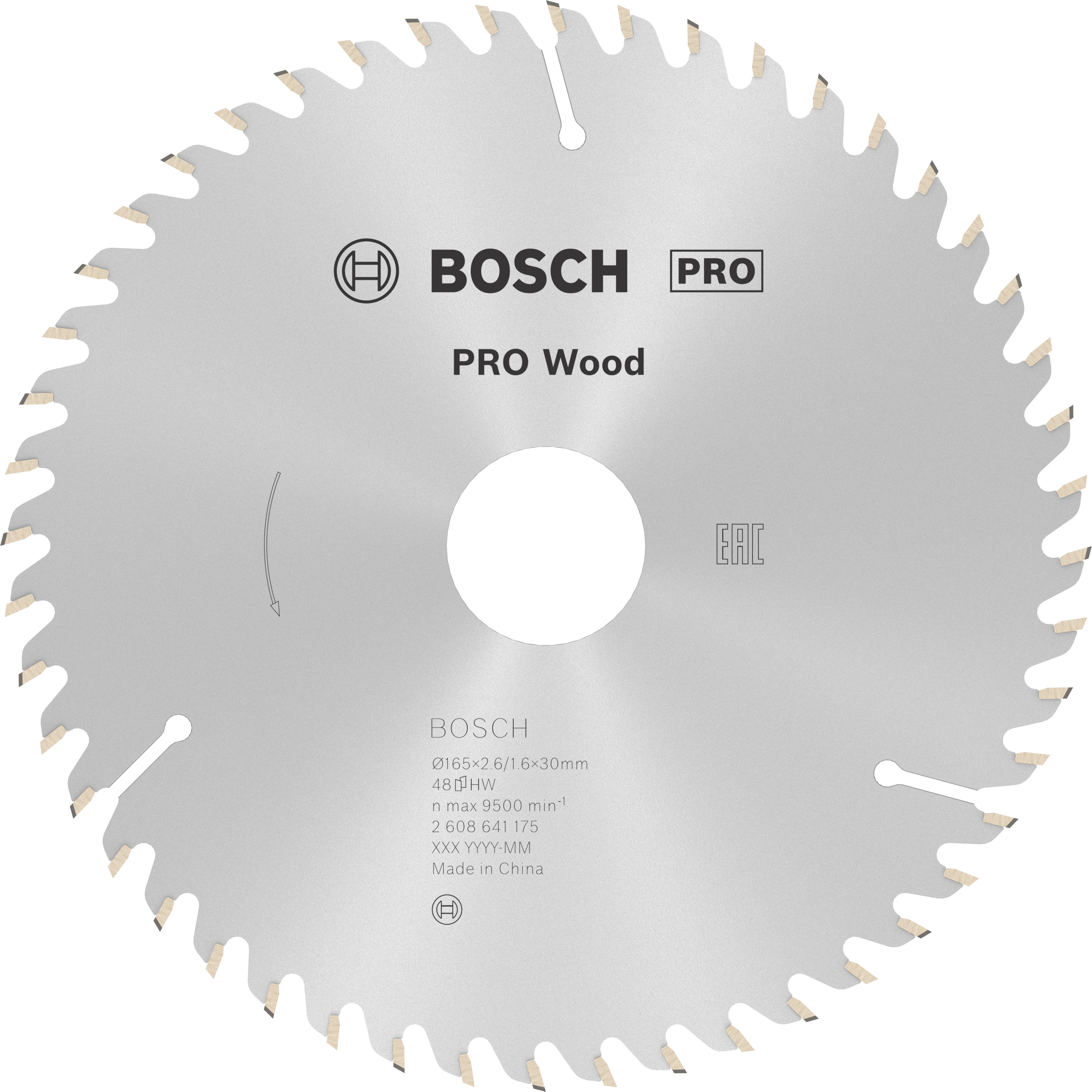 Bosch Accessoires Cirkelzaagblad 165x30x2,6 mm, 48T- 2608641175