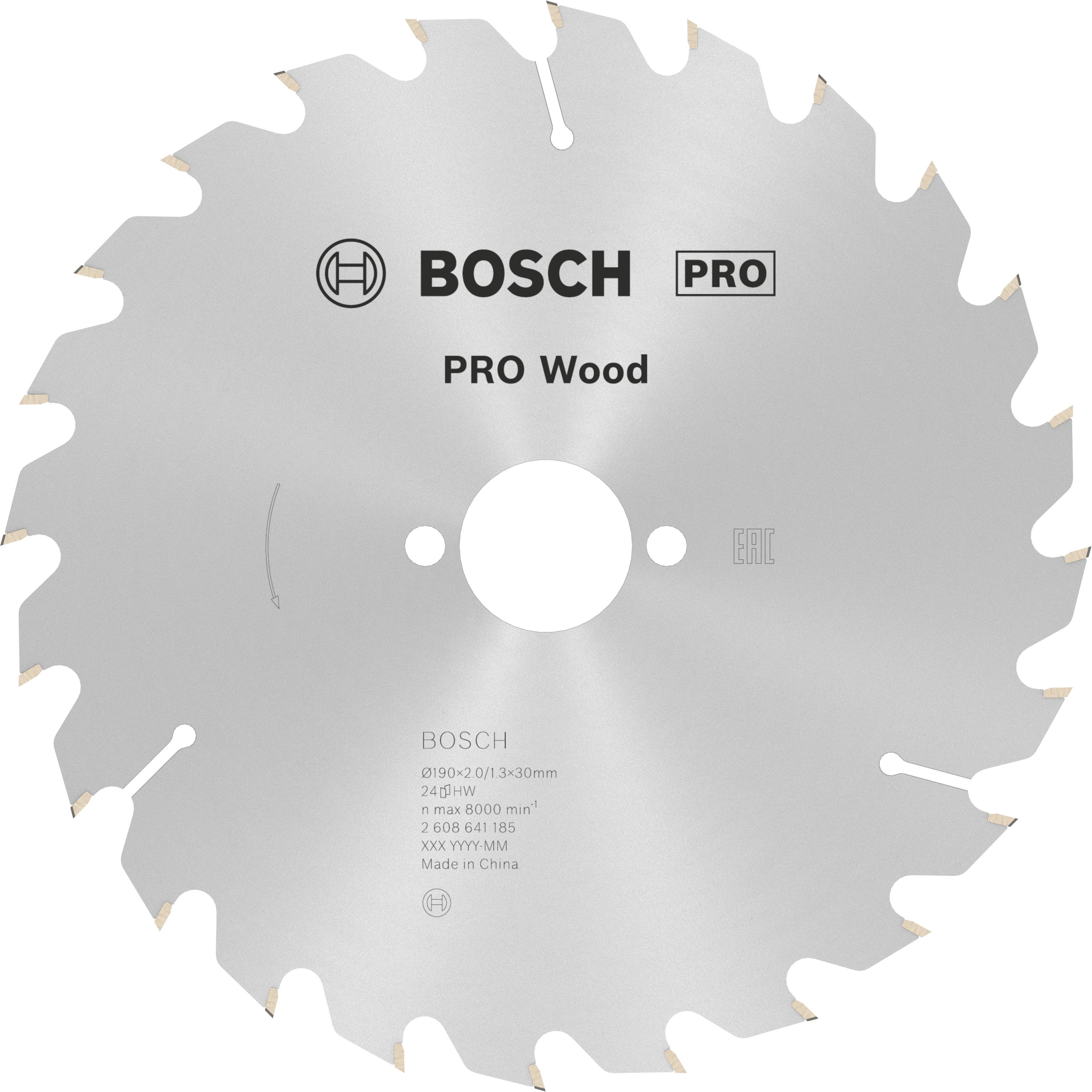 Bosch Accessoires Cirkelzaagblad Optiline Wood 190 x 30 x 2,0 mm, 24 1st - 2608641185