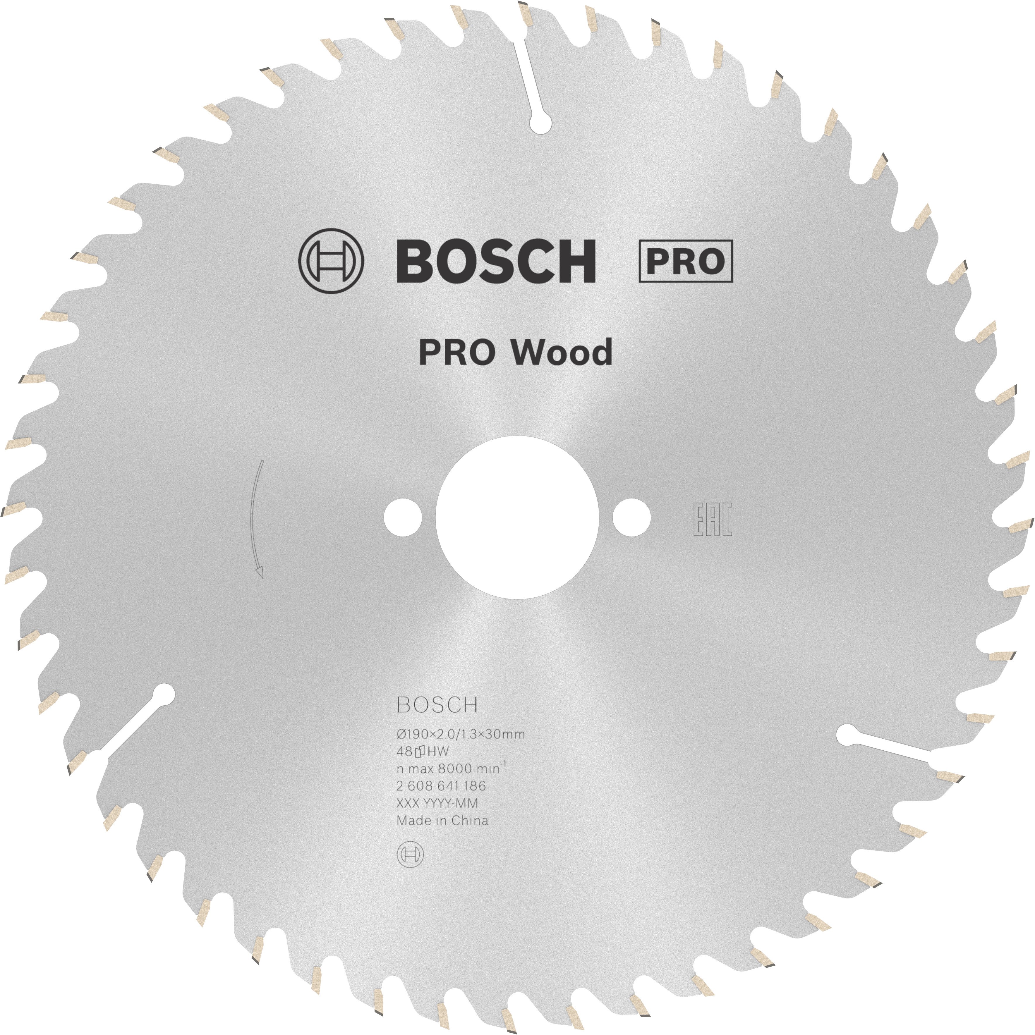 Bosch Accessoires Cirkelzaagblad Optiline Wood 190 x 30 x 2,0 mm, 48 1st - 2608641186