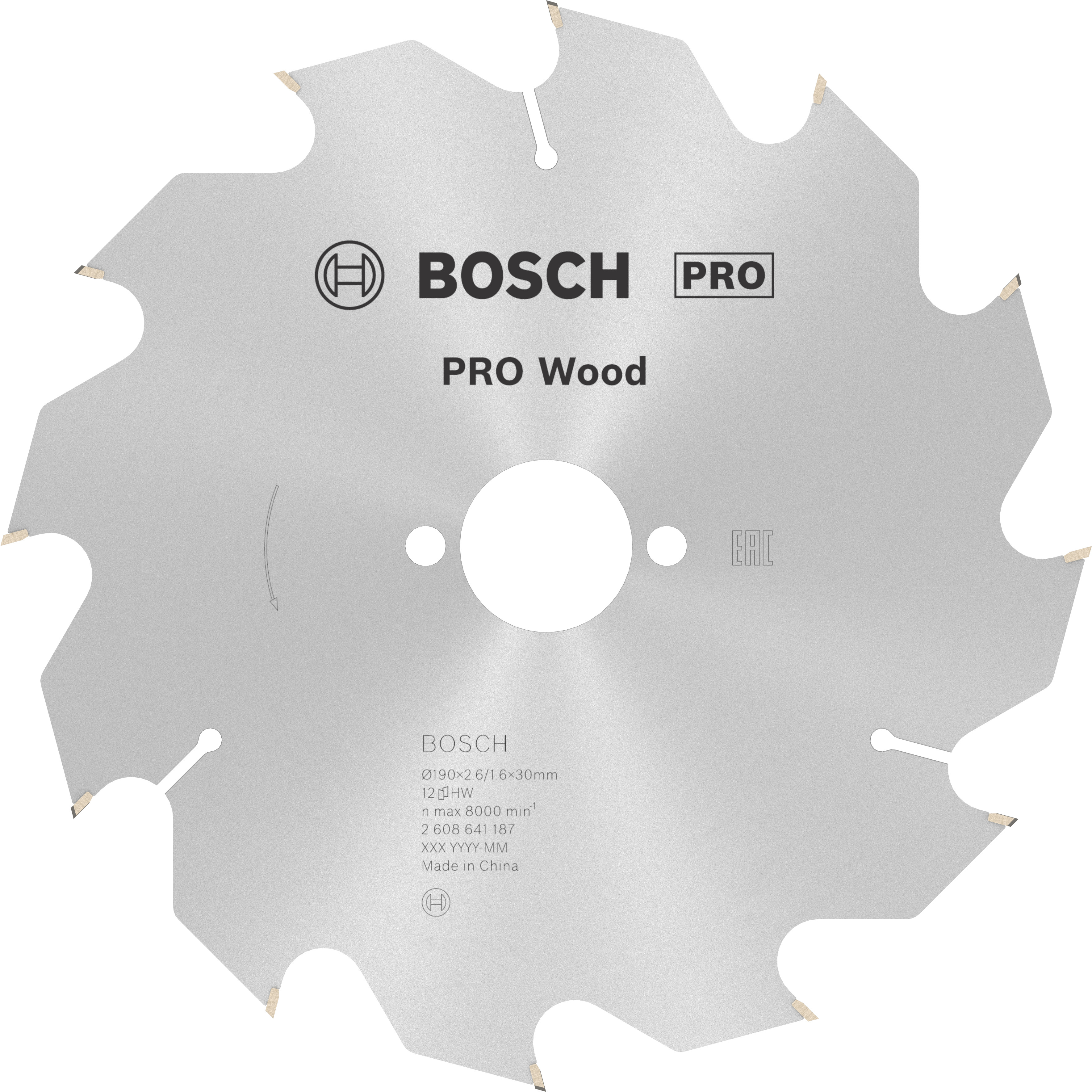 Bosch Accessoires Cirkelzaagblad Optiline Wood 190 x 30 x 2,6 mm, 12 1st - 2608641187
