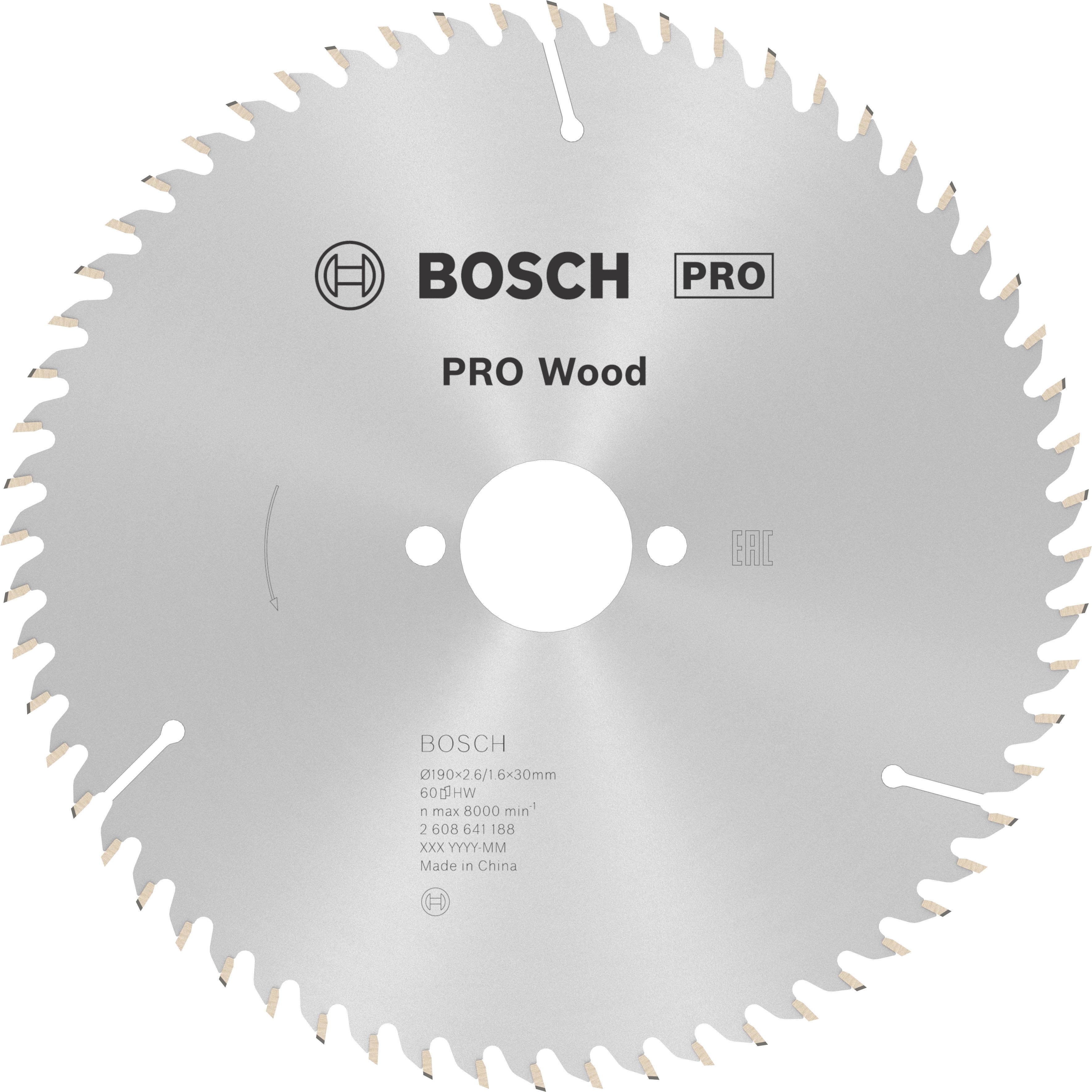 Bosch Accessoires Cirkelzaagblad Optiline Wood 190 x 30 x 2,6 mm, 60 1st - 2608641188