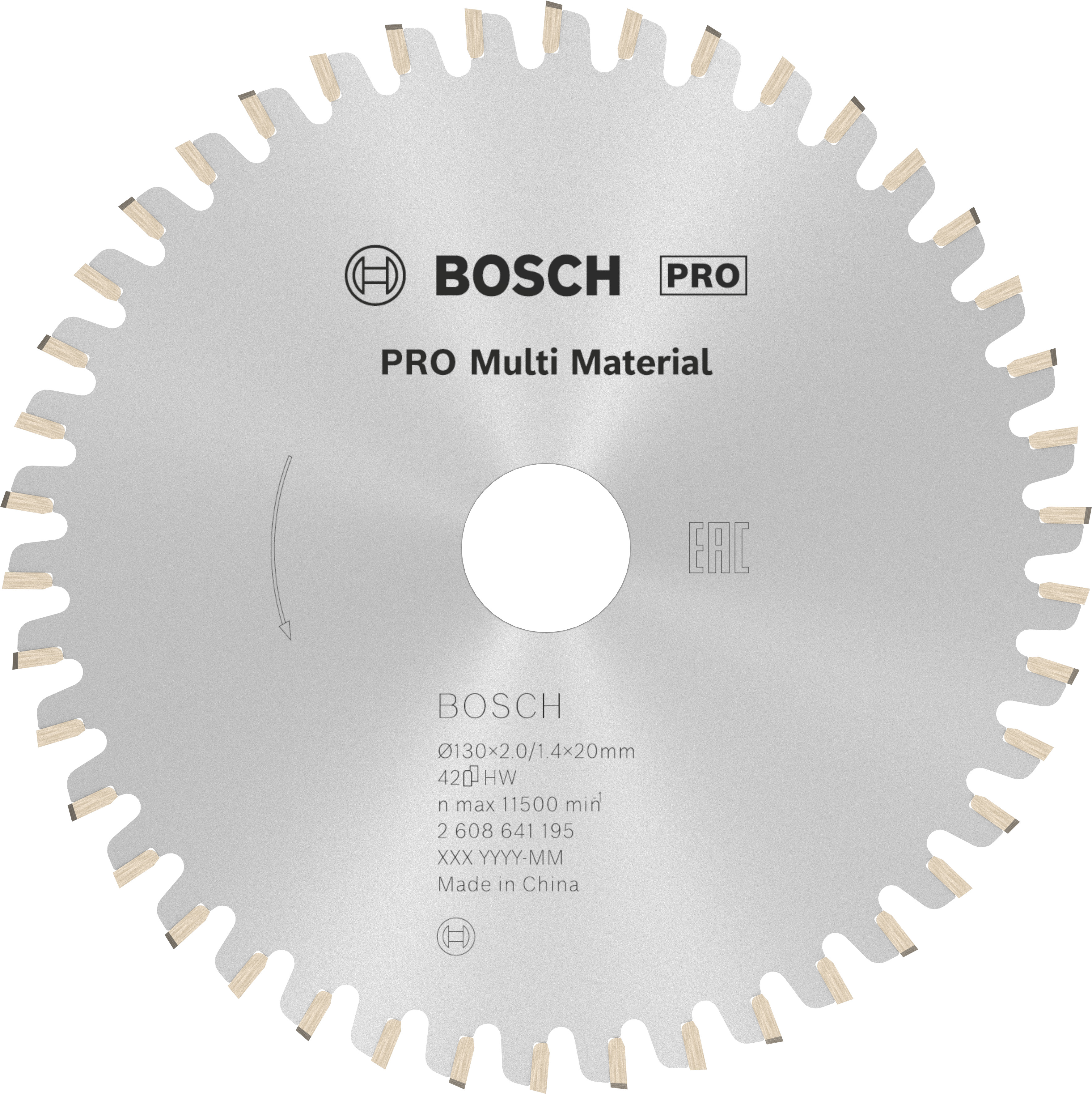 Bosch Accessoires Cirkelzaagblad Multi Material 130 x 20/16 x 2,0 mm, 42 1st - 2608641195