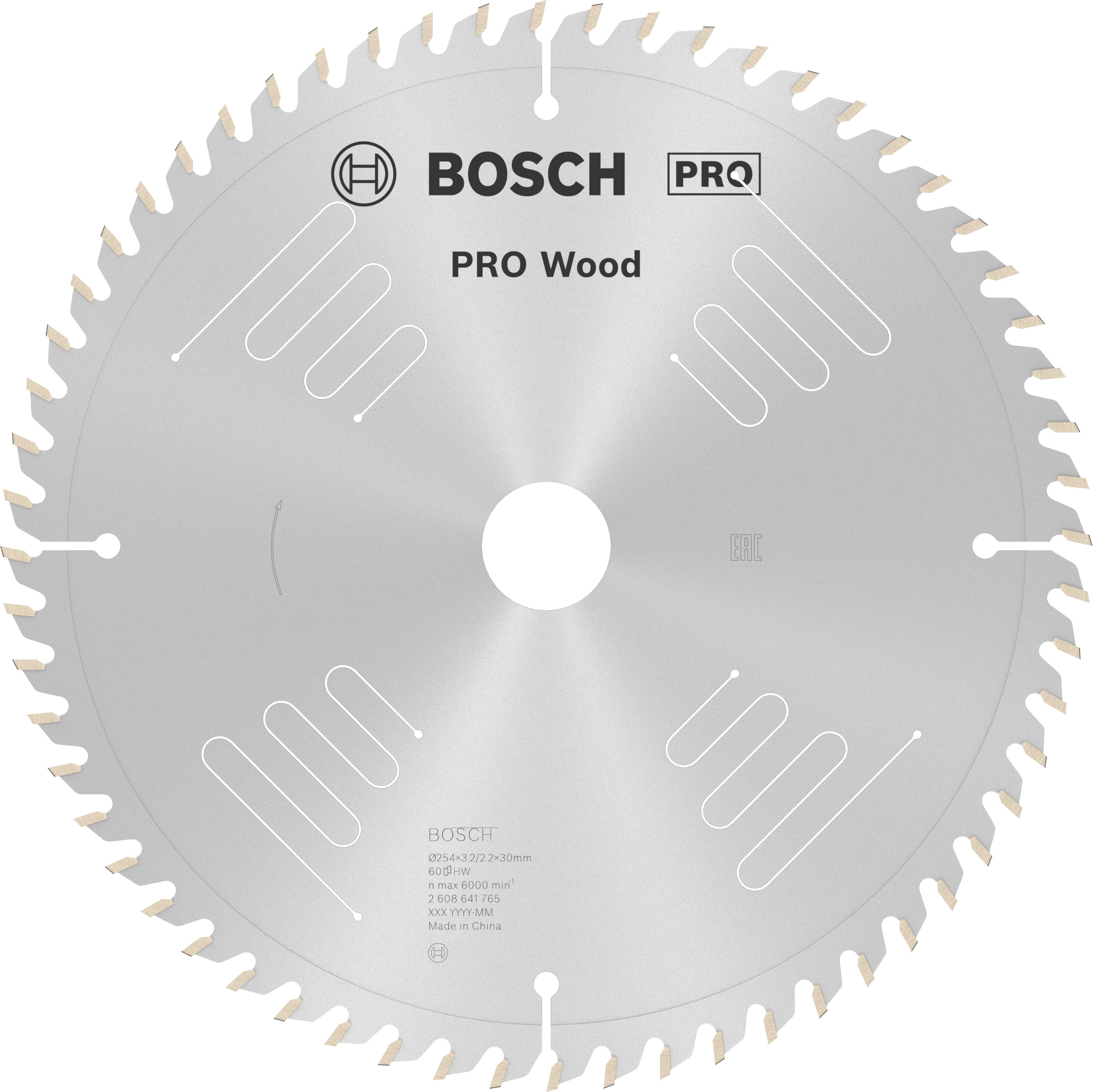Bosch Accessoires Cirkelzaagblad Optiline Wood 254 x 30 x 3,2 mm, 60 1st - 2608641765