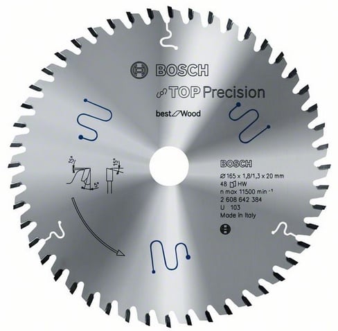 Bosch Accessoires HM Cirkelzaagbl. TOP WOOD 165x20/ T32 | 2608642386 - 2608642386