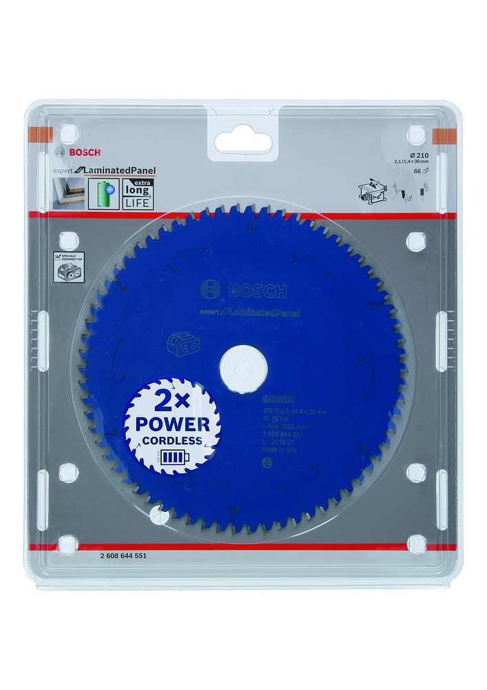 Bosch Accessoires Expert for Laminated Panel cirkelzaagblad voor accuzagen 210x2,1/1,4x30 T66 - 1 stuk(s) - 2608644551 - 2608644551