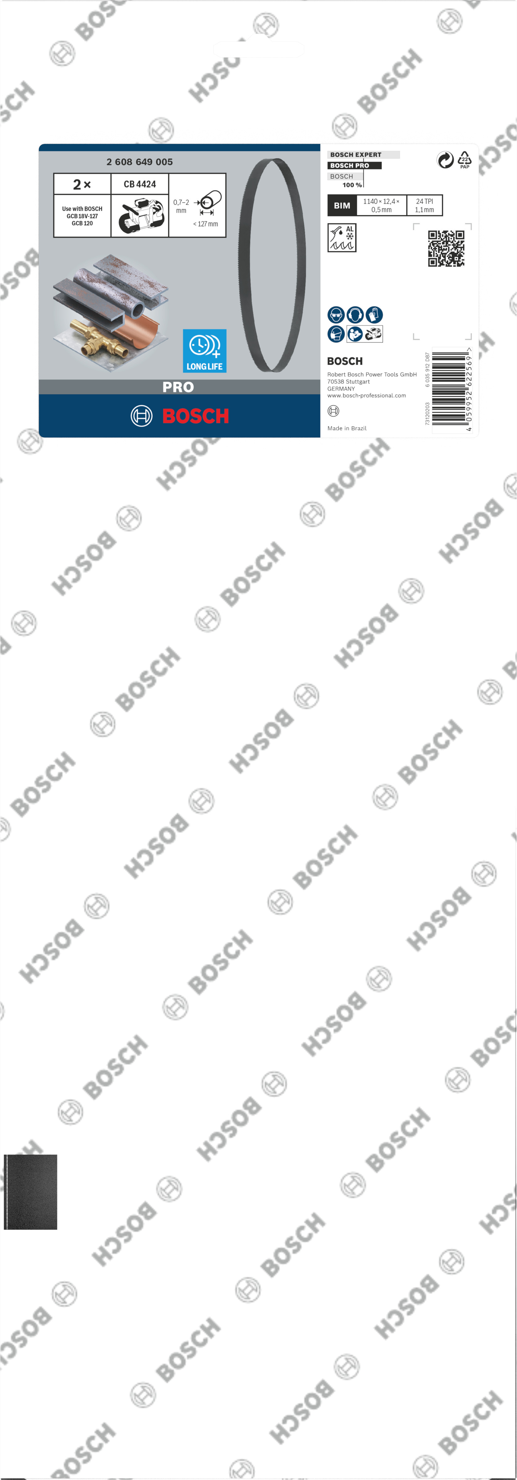 Bosch Accessoires PRO CB4424 lintzaagblad | 1140 mm | 2-delig - 2608649005