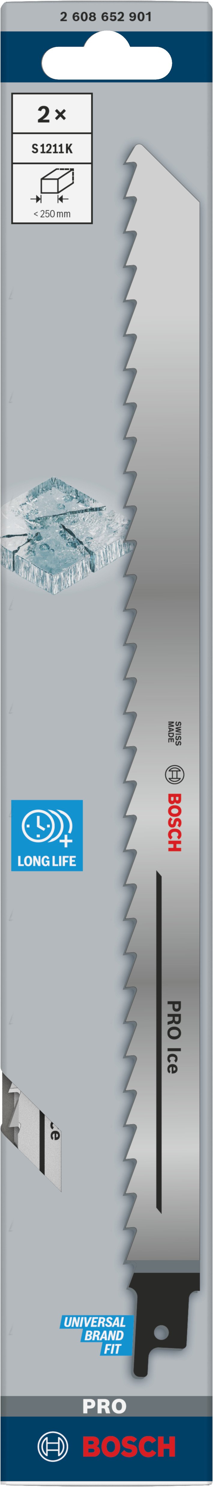 Bosch Accessoires PRO Ice S1211K zaagblad | 1 |25 x 19 x 300 mm | 2-delig - 2608652901