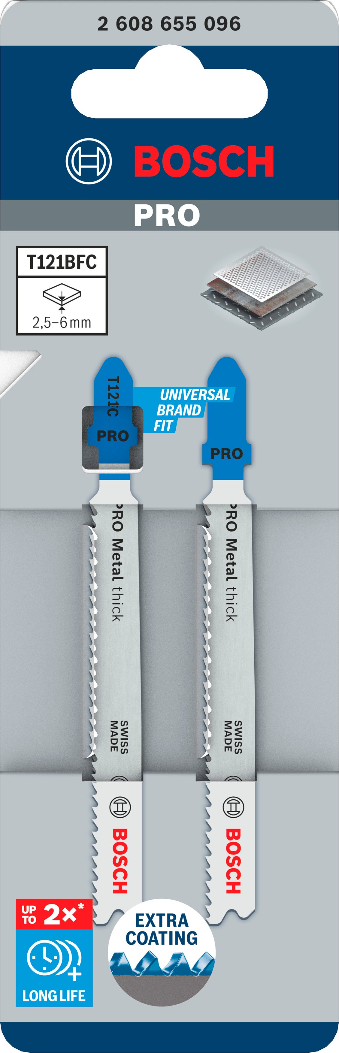 Bosch Accessoires PRO Metal thick T121BFC decoupeerzaagblad | 92 mm | 2-delig - 2608655096