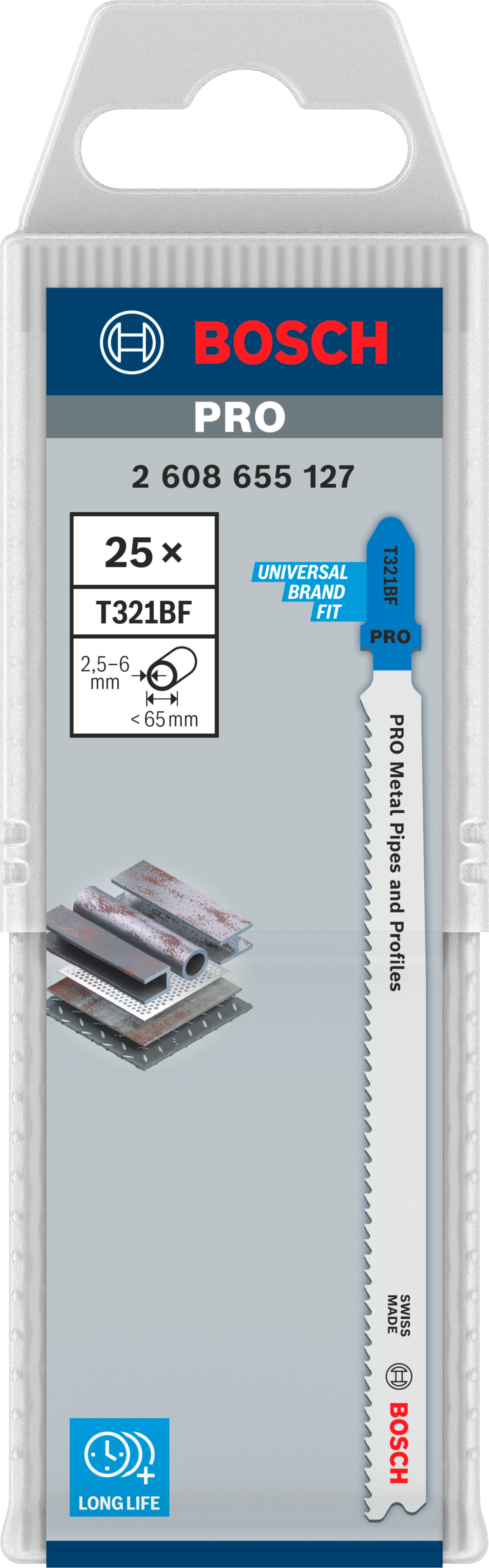 Bosch Accessoires PRO Metal Pipes and Profiles T321BF decoupeerzaagblad | 132 mm | 25-delig - 2608655127