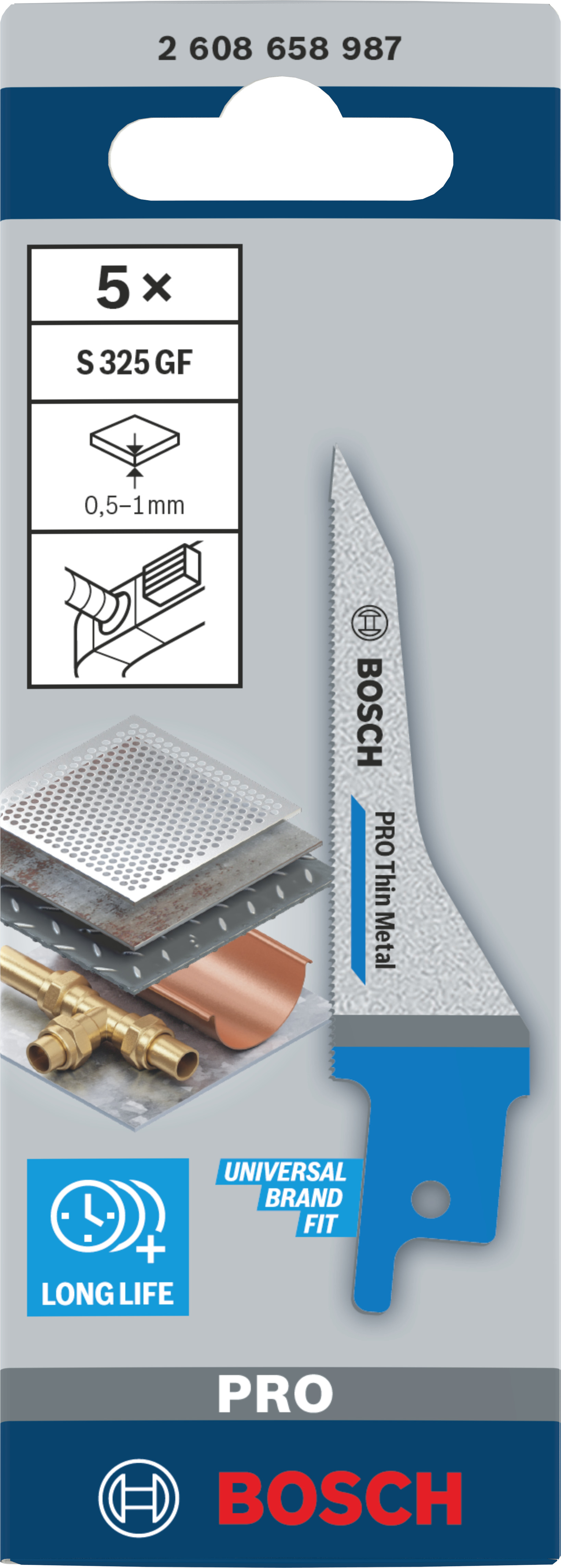 Bosch Accessoires PRO Thin Metal S325GF zaagblad | 1 |25 x 7 x 85 mm | 5-delig - 2608658987
