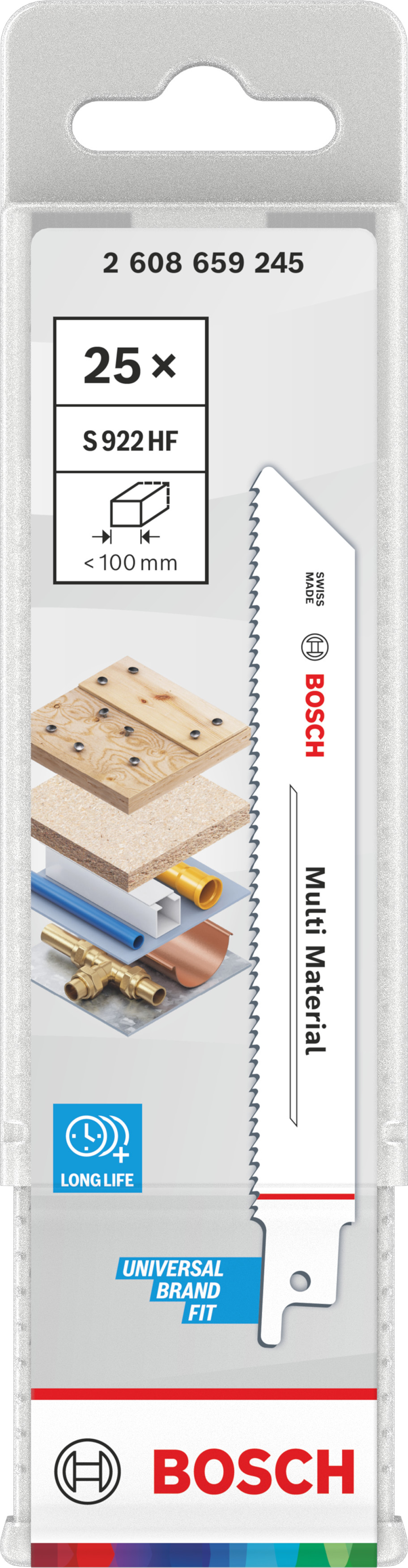 Bosch accessoires Line S922HF Multi Material compact Reciprozaagblad | 25x - 2608659245