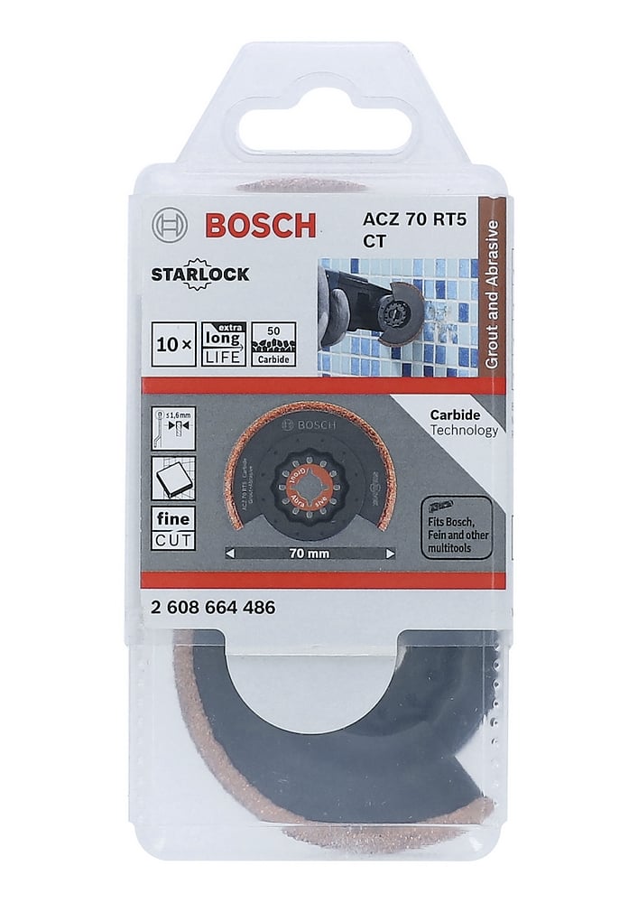 Bosch Accessoires Starlock zaagblad - 10 ST. ACZ 70 RT5 70 mm - 10 stuk(s) - 2608664486 - 2608664486
