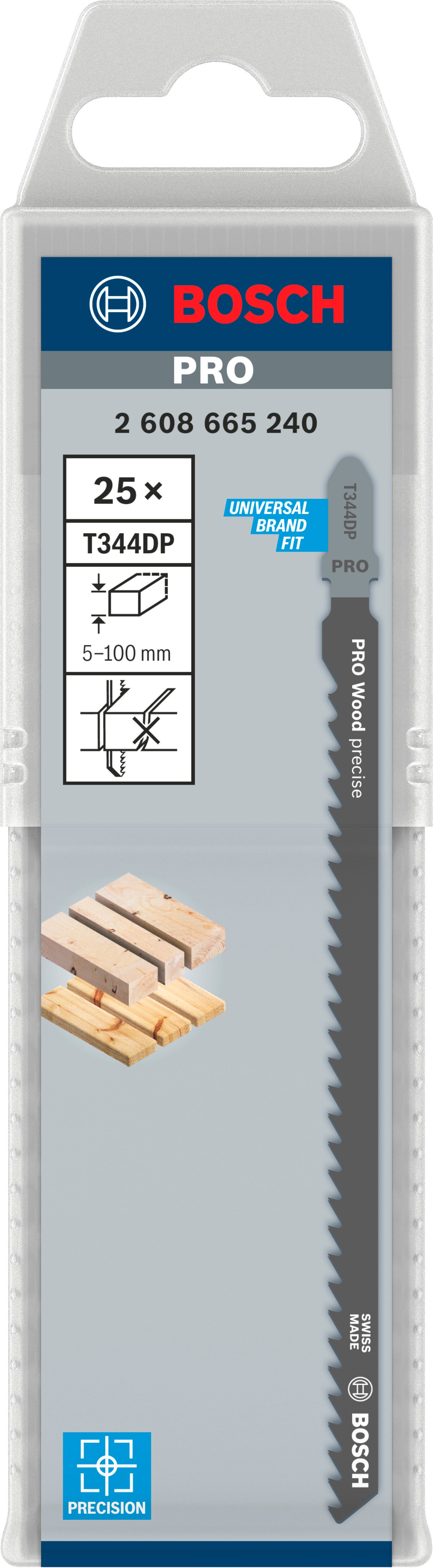 Bosch Accessoires PRO Wood precise T344DP decoupeerzaagblad | 152 mm | 25-delig - 2608665240