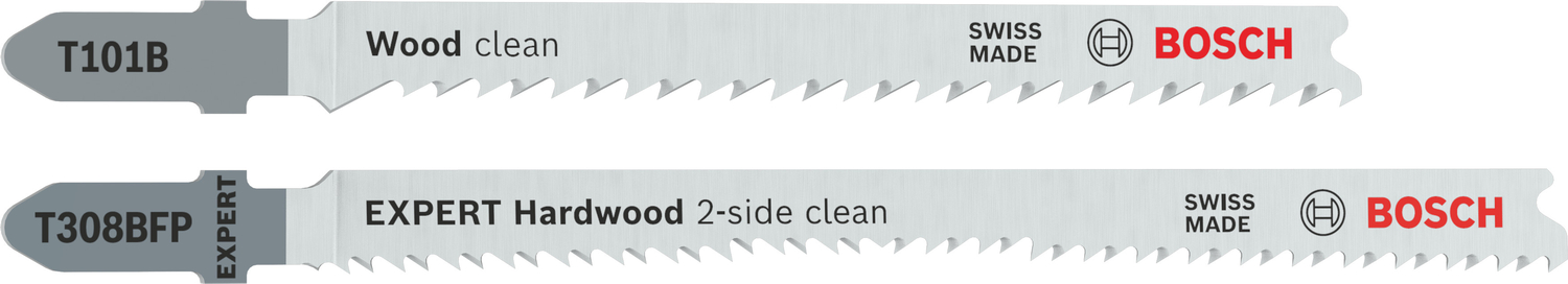 Bosch Accessoires T101 B Clean for Wood 25x + T308BFP EXPERT Hardwood 2-side clean 1x Decoupeerzaagblad - 2608665462