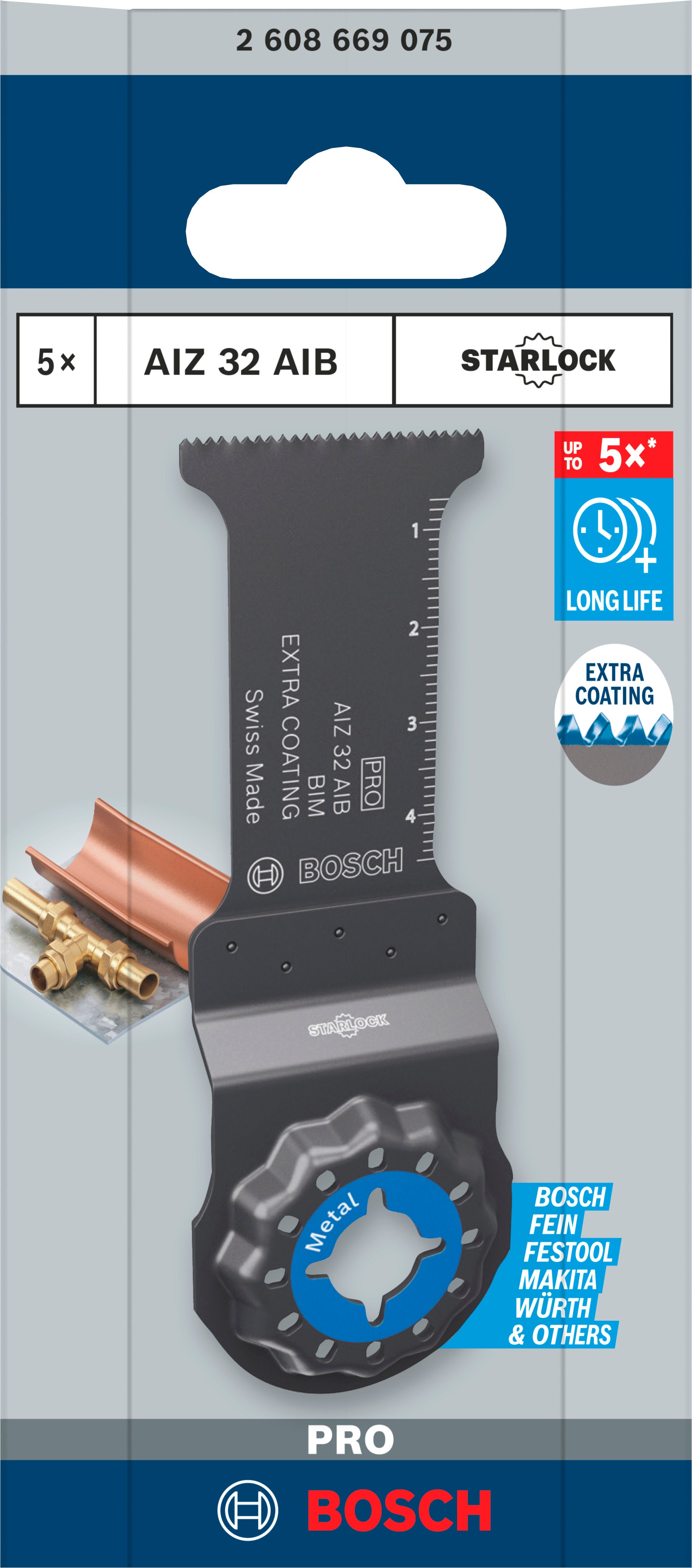Bosch Accessoires PRO AIZ 32 AIB invalzaagblad | 32 x 50 mm | 5 stuks - 2608669075