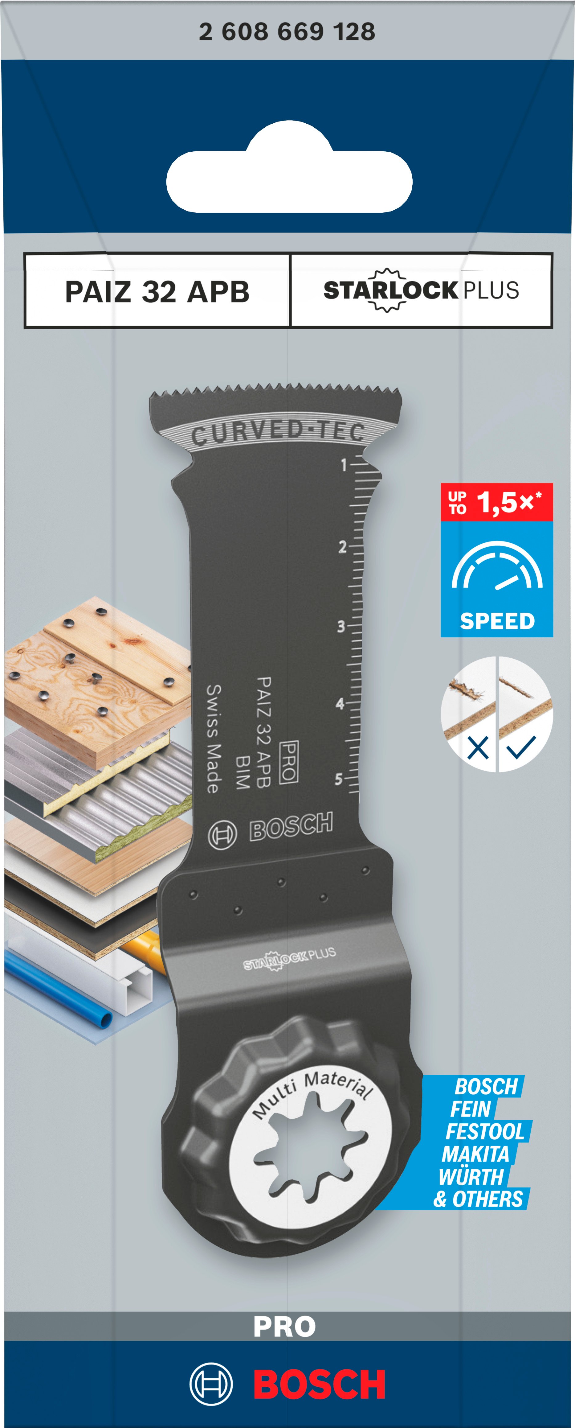 Bosch Accessoires PRO PAIZ 32 APB Multitool zaagblad | 32 x 60 mm - 2608669128