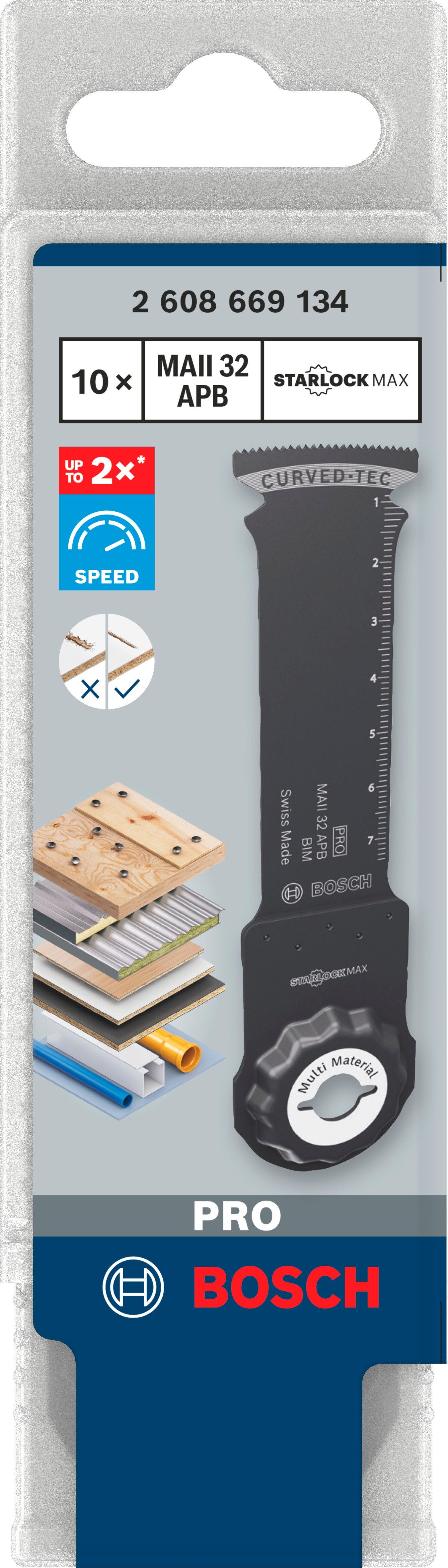 Bosch Accessoires PRO MAII 32 APB invalzaagblad | 32 x 80 mm | 10 stuks - 2608669134