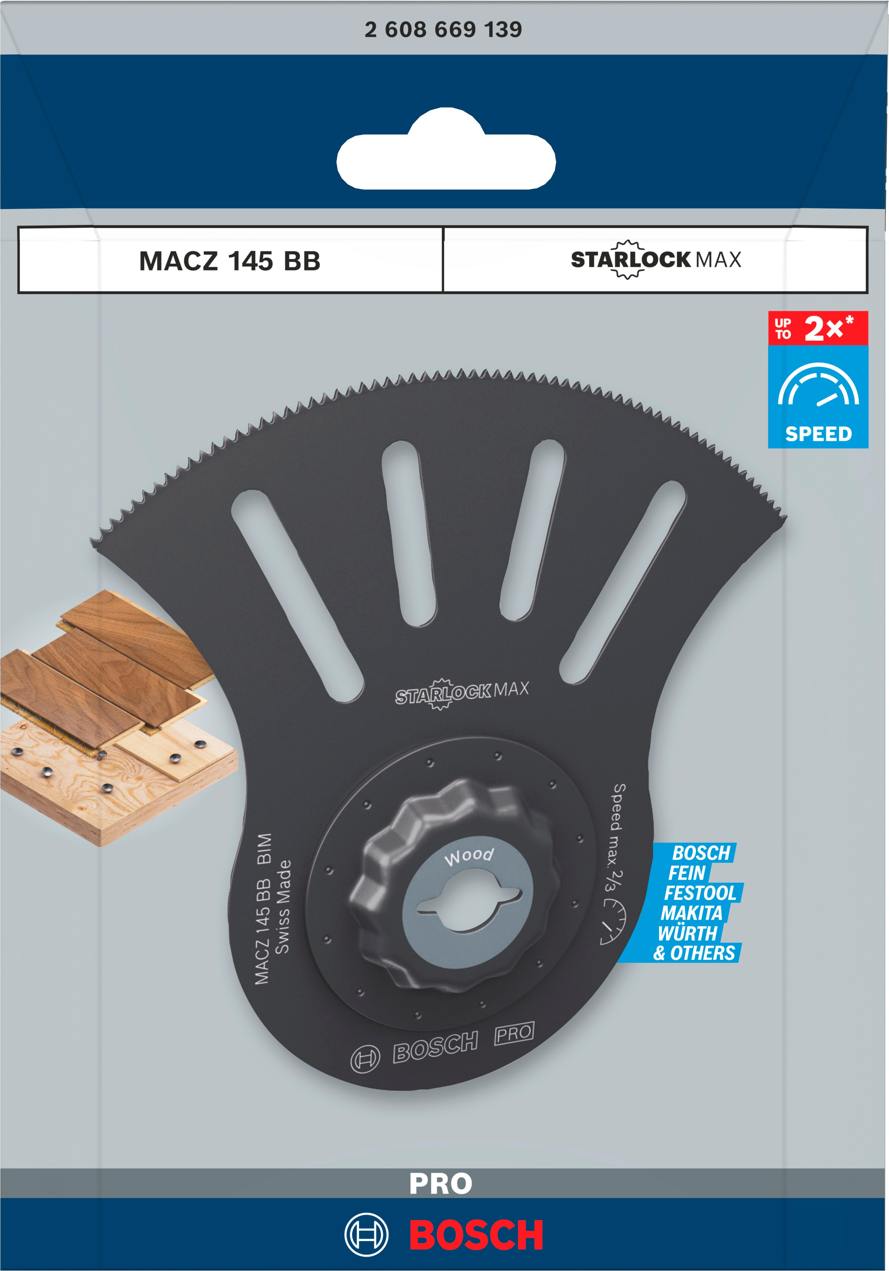 Bosch Accessoires PRO MACZ 145 BB Multitool zaagblad | 100 x 50 mm - 2608669139