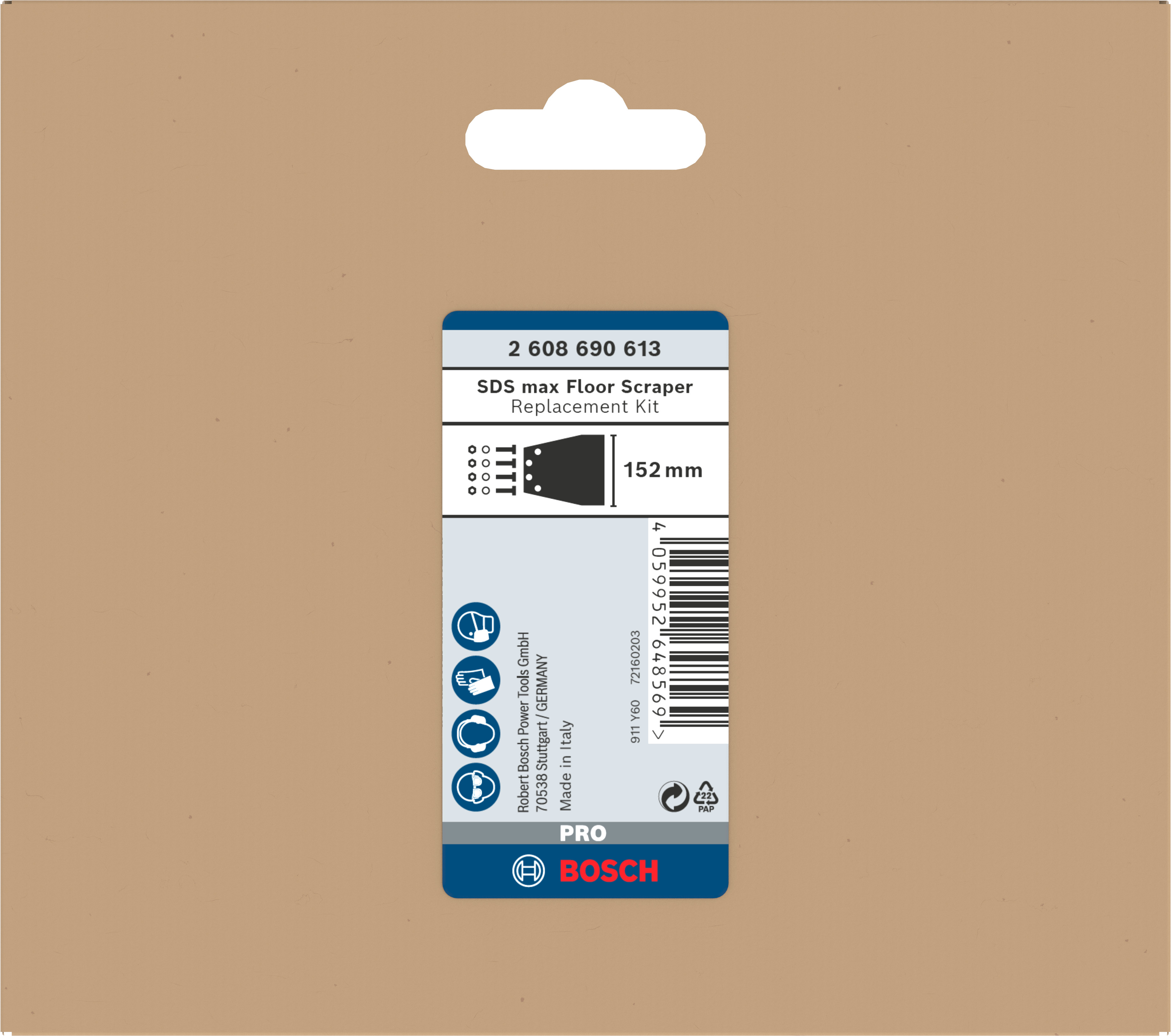 Bosch Accessoires PRO SDS max vloerschraper vervangingsset | 152 mm - 2608690613