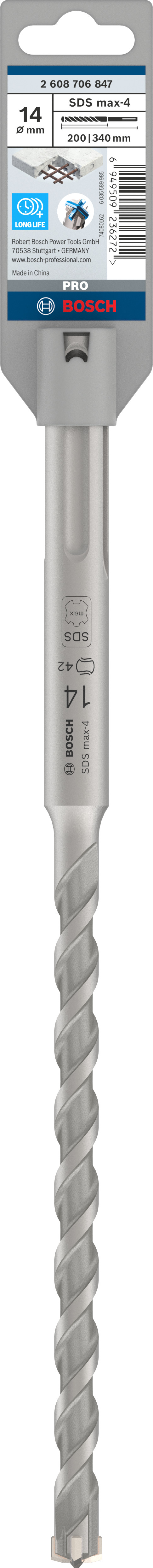 Bosch Accessoires PRO SDS max-4 hamerboor | 14 x 200 x 340 mm - 2608706847