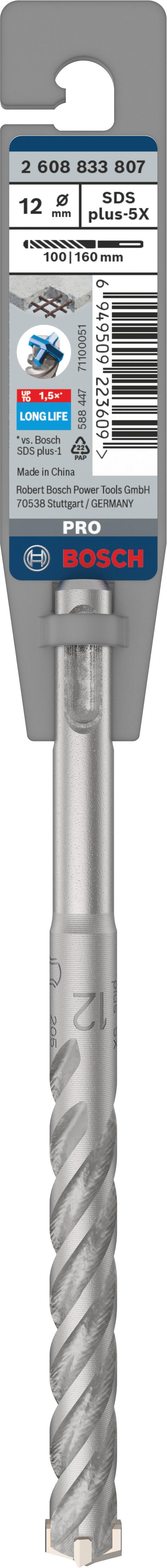Bosch Accessoires PRO SDS plus-5X hamerboor | 12 x 100 x 160 mm - 2608833807